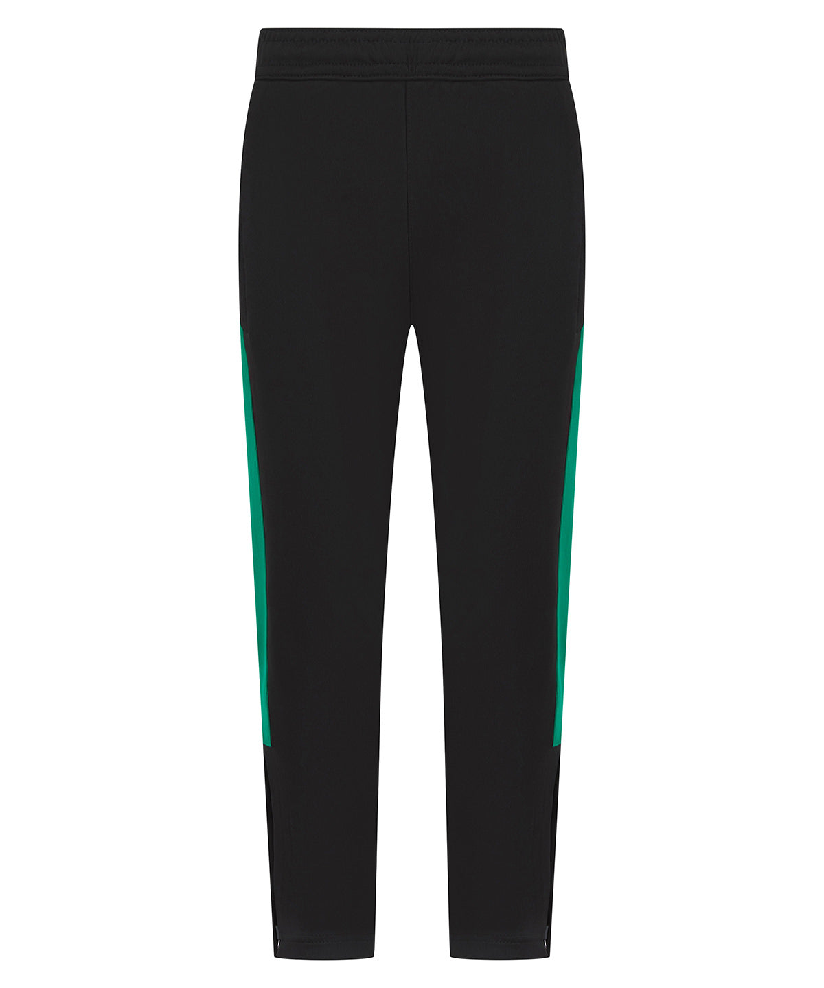 Kids knitted tracksuit pants - Black/Emerald