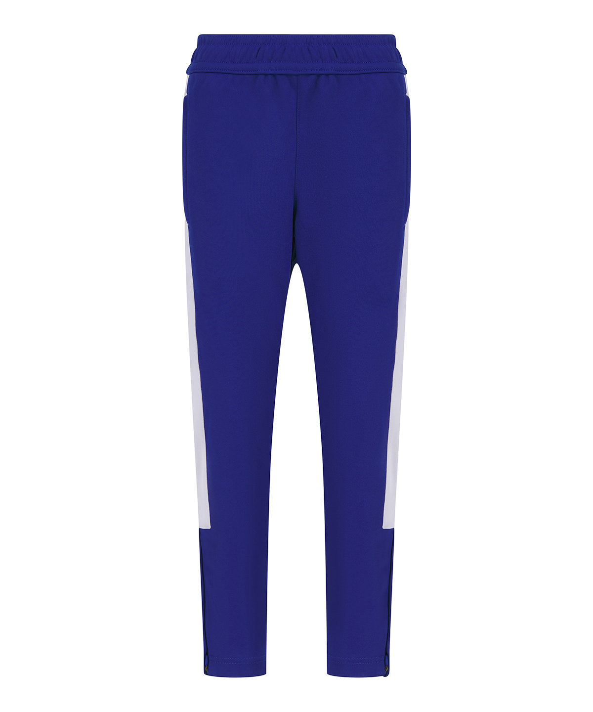 Kids knitted tracksuit pants - Royal/White