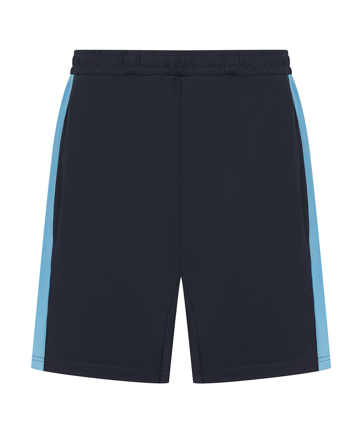 Knitted shorts with zip pockets - Navy/Sky