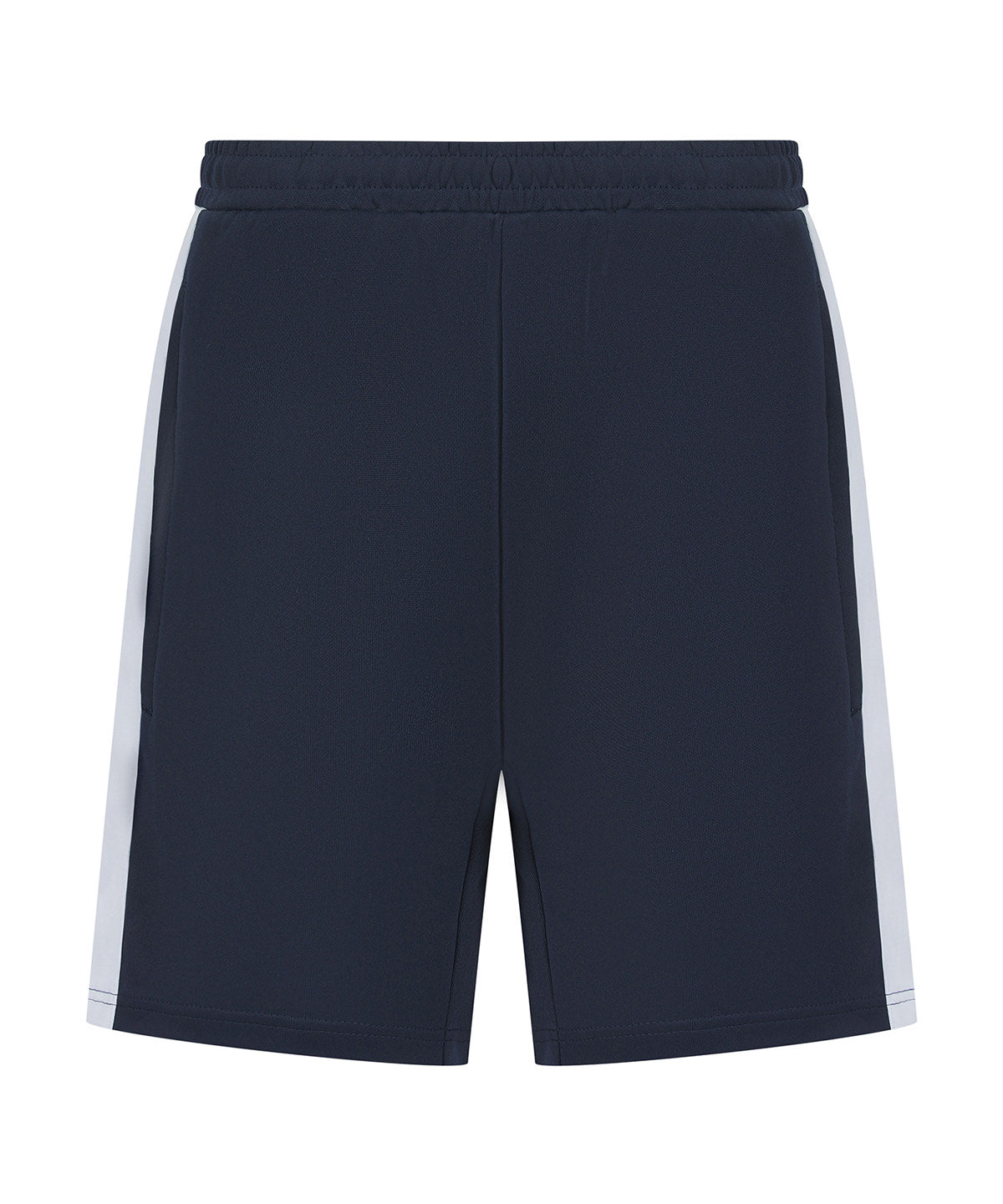 Knitted shorts with zip pockets - Navy/White