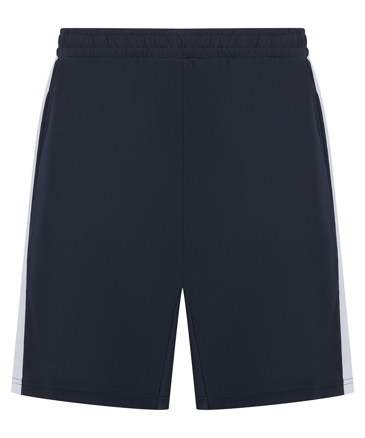 Kids knitted shorts with zip pockets - Navy/White