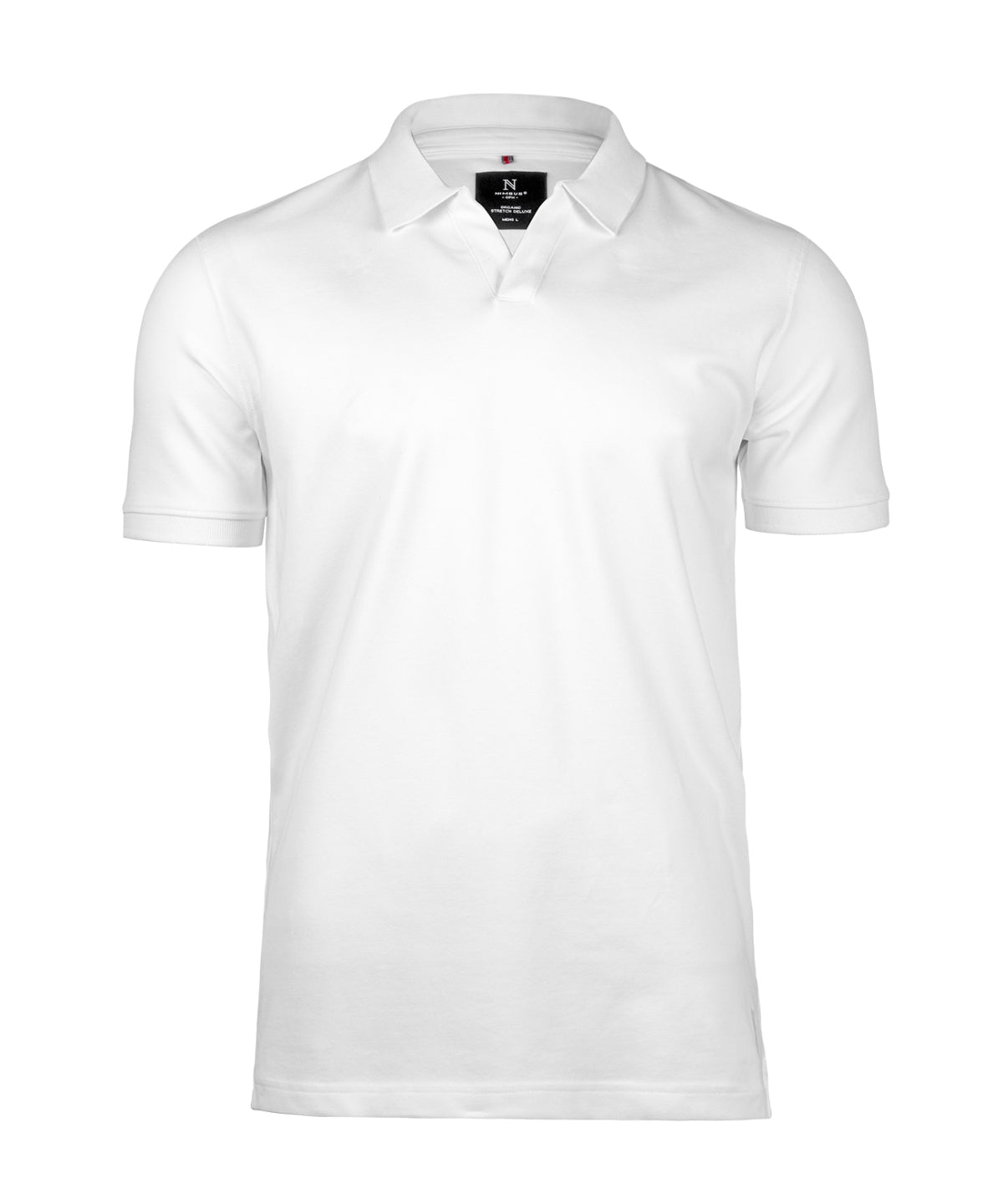 Harvard v-neck – stretch deluxe polo - White