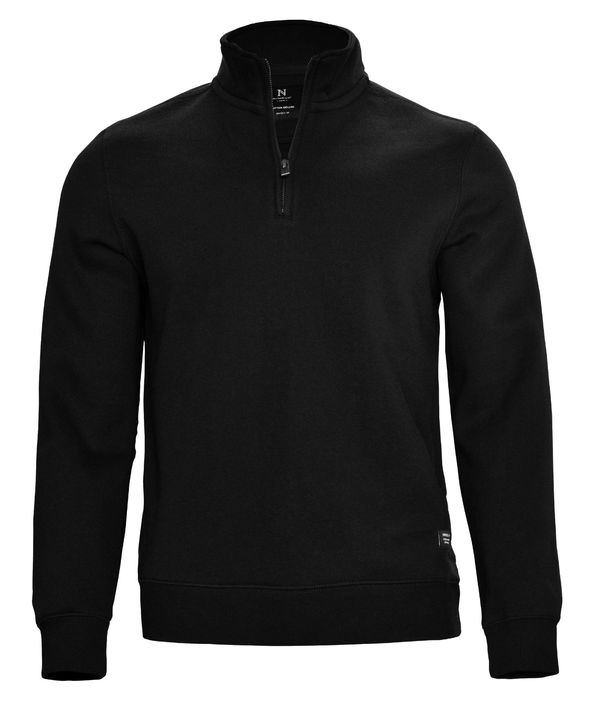 Glendale unisex 1/4-zip sweatshirt - Black