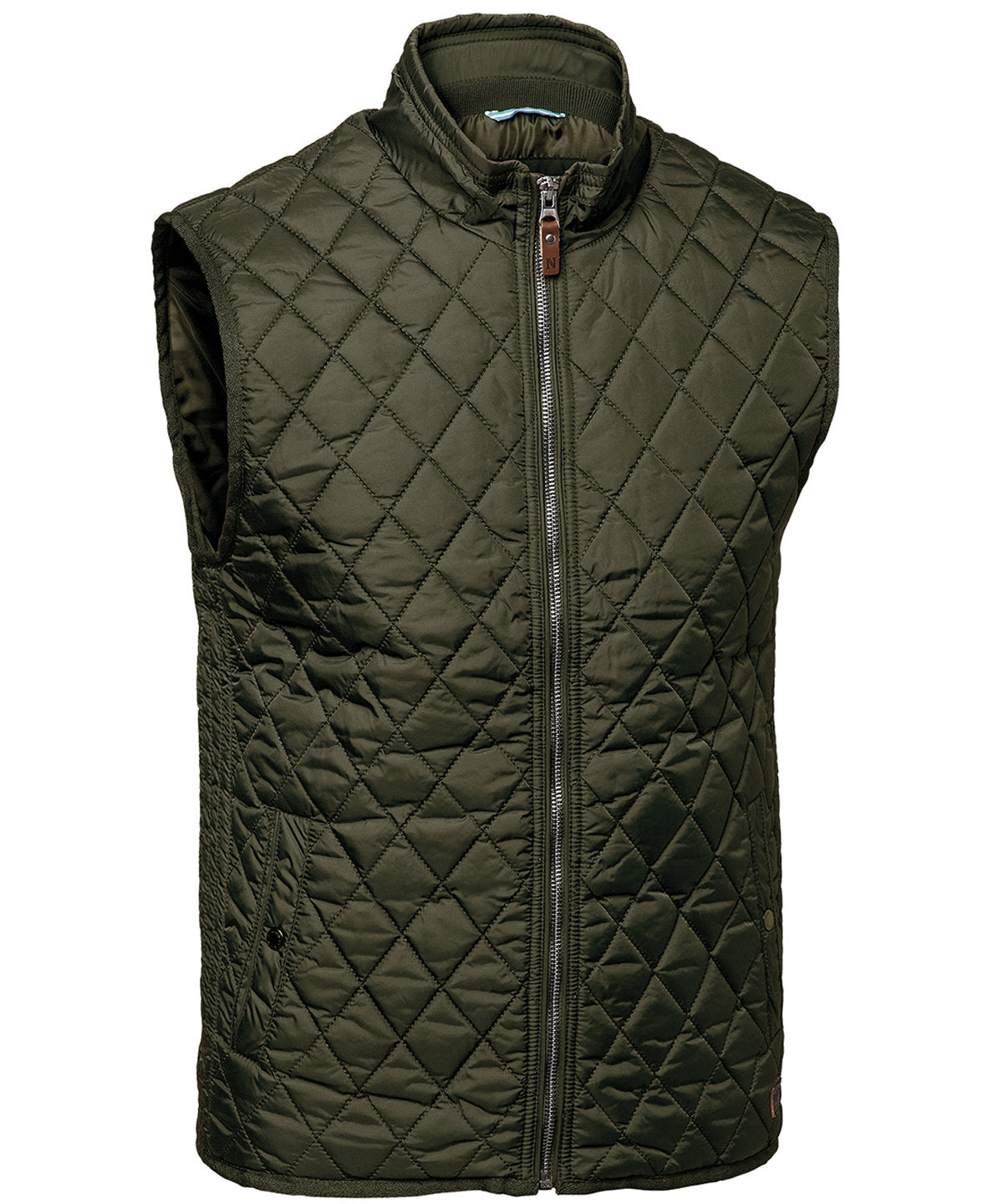 Camden – diamond quilted gilet - Olive