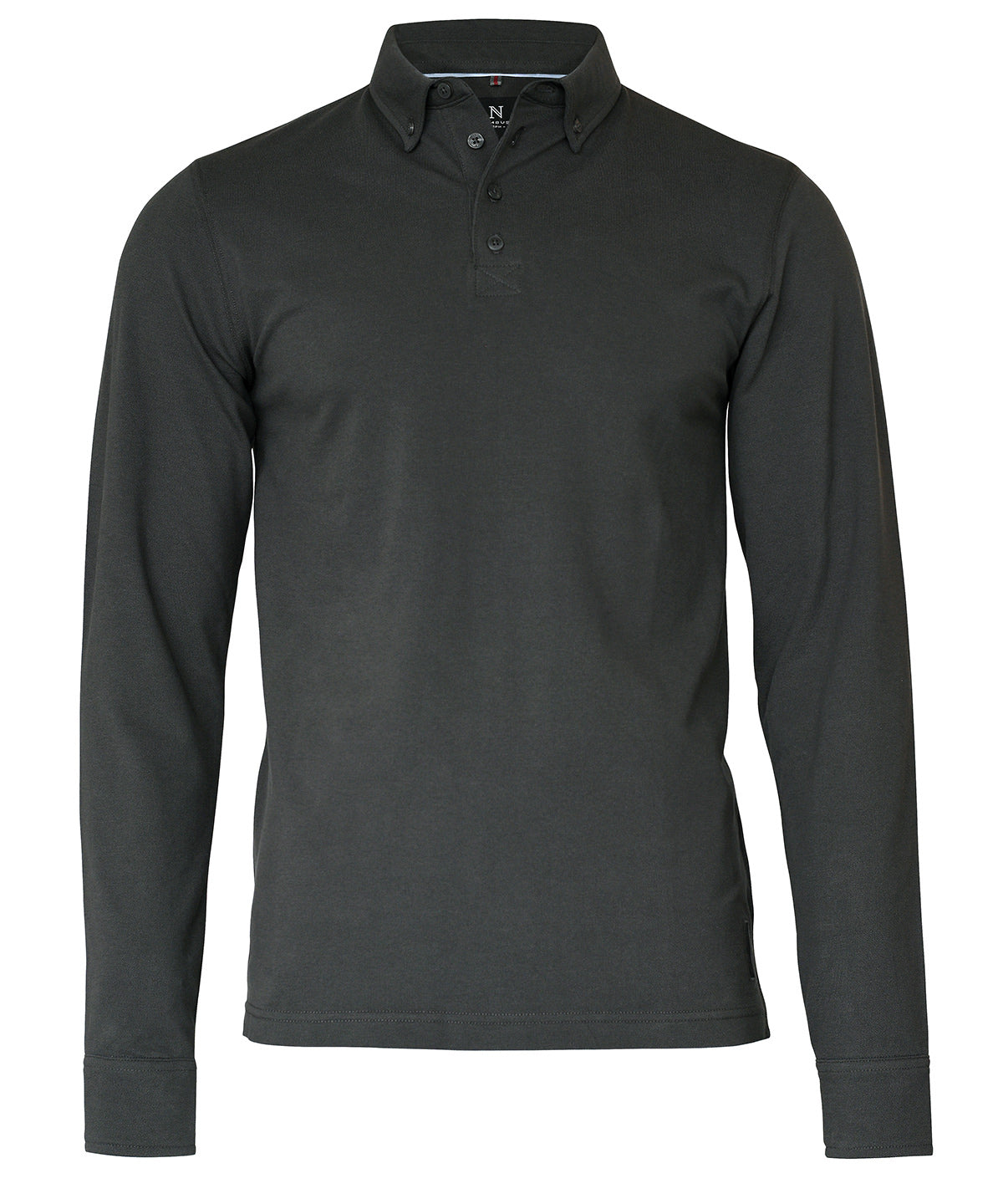 Carlington – deluxe long sleeve polo - Charcoal
