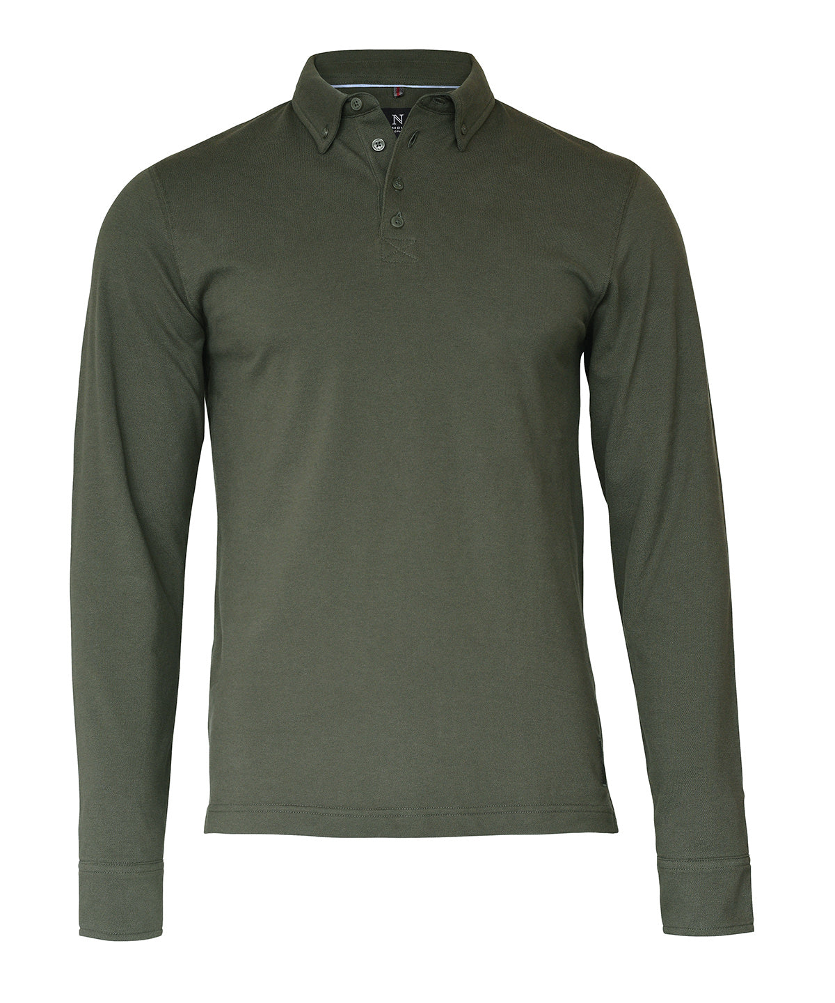 Carlington – deluxe long sleeve polo - Olive