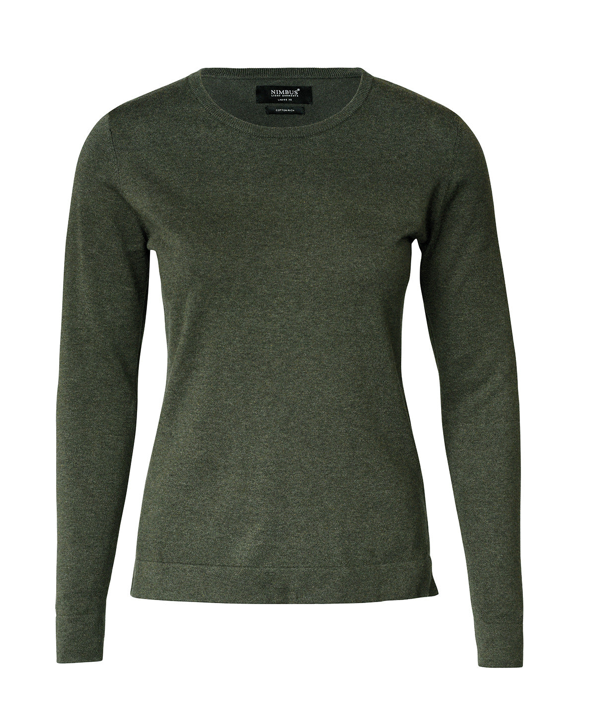 Women’s Brighton – elegant round neck - Olive Melange