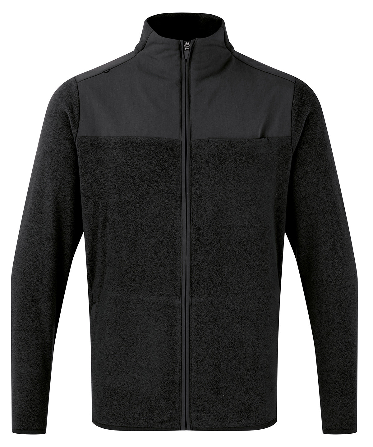 'Agility' men's panelled fleece jacket - Black