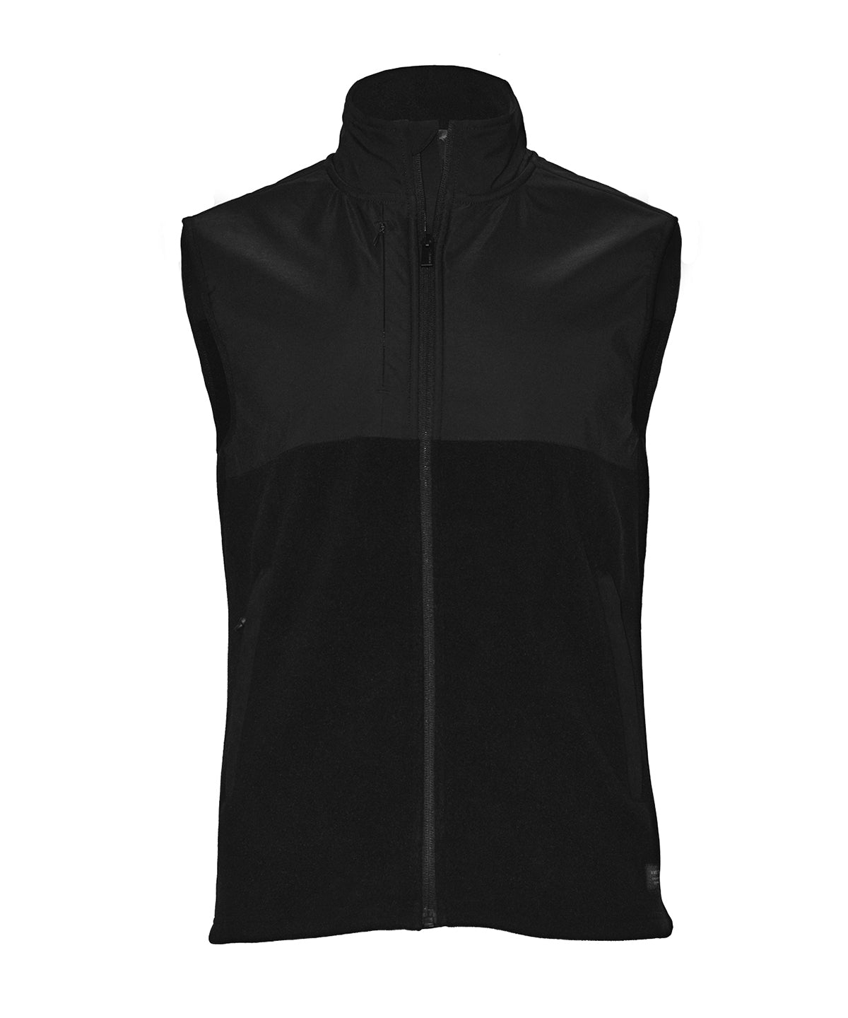 Highland - Fashionable yoke fleece vest - Black