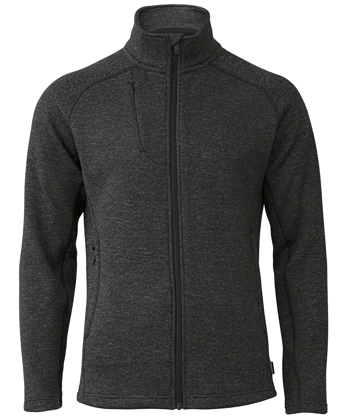 Montana – knitted fleece jacket - Dark Grey Melange