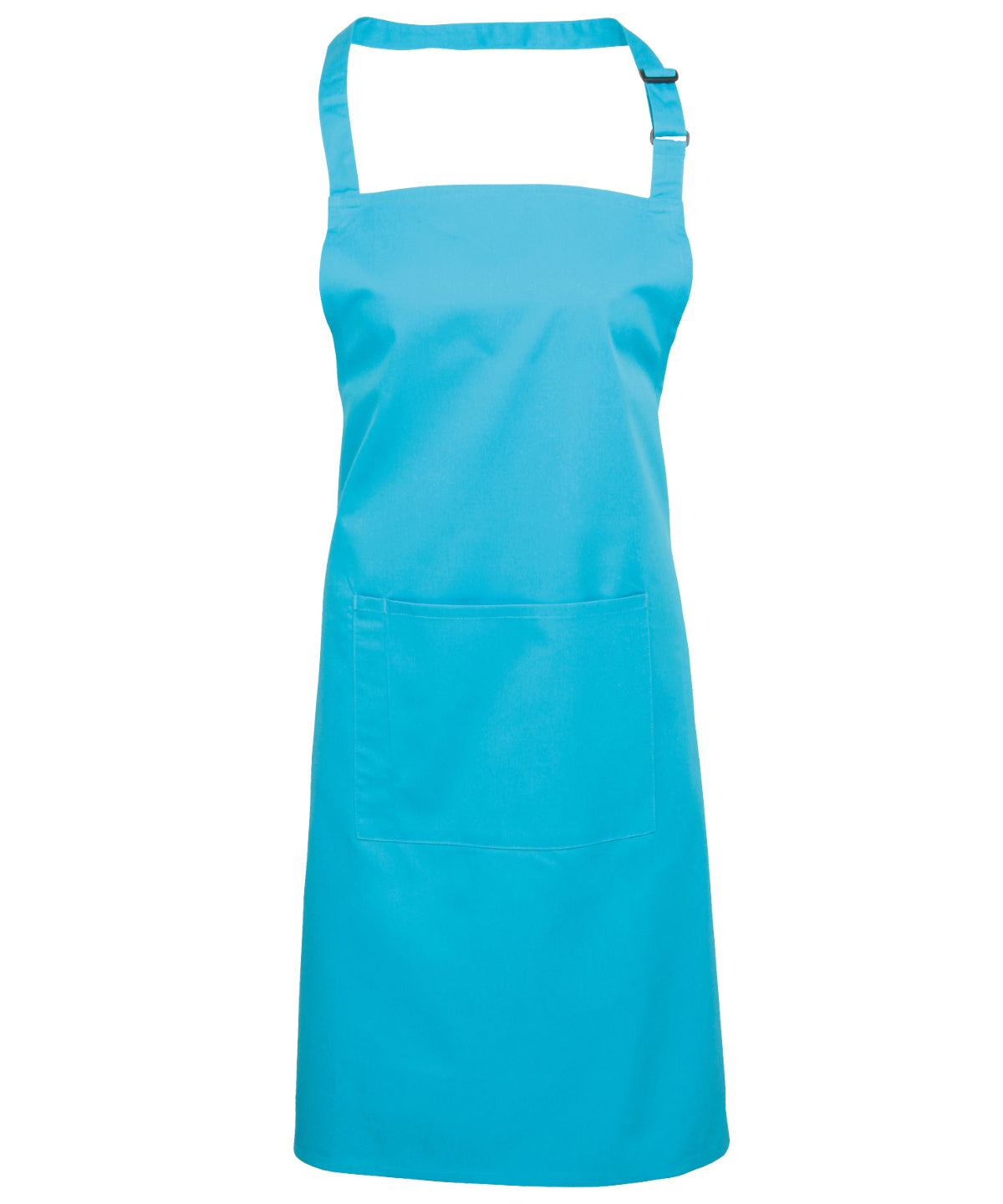 Colours bib apron with pocket - Turquoise