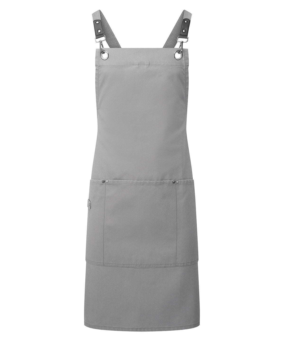 Clip ‘n’ Clasp cross-back bib apron - Dark Grey