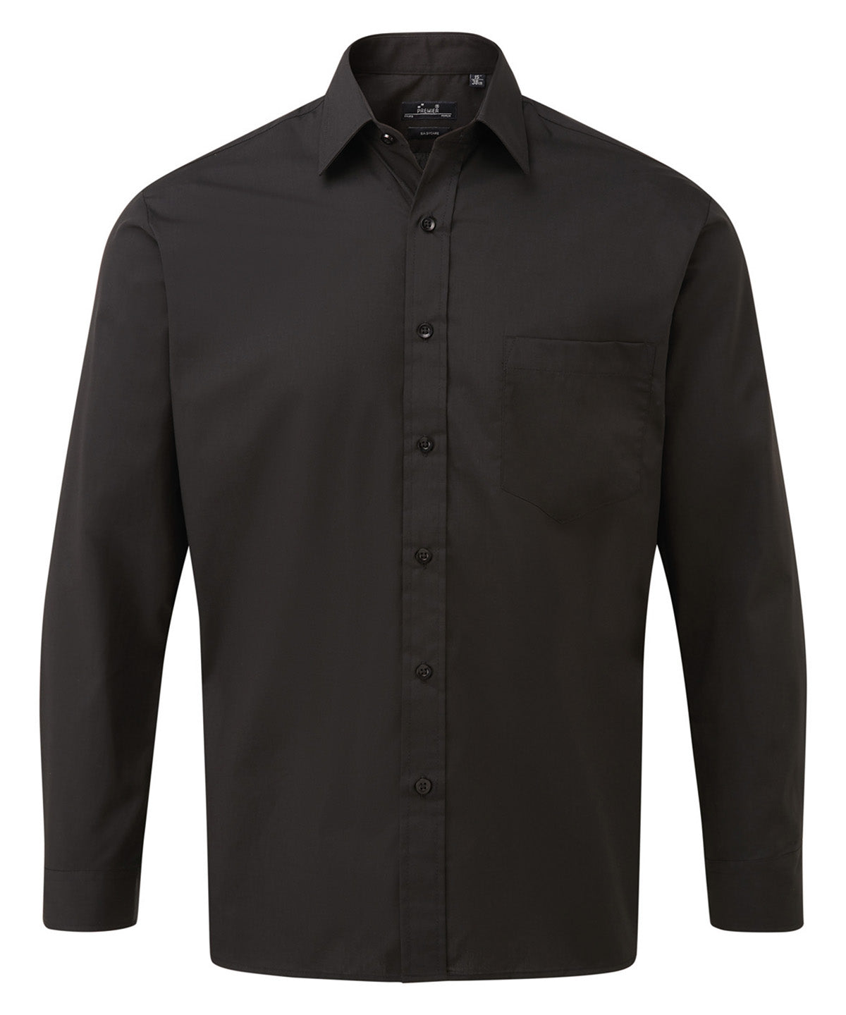 Long sleeve poplin shirt - Black*