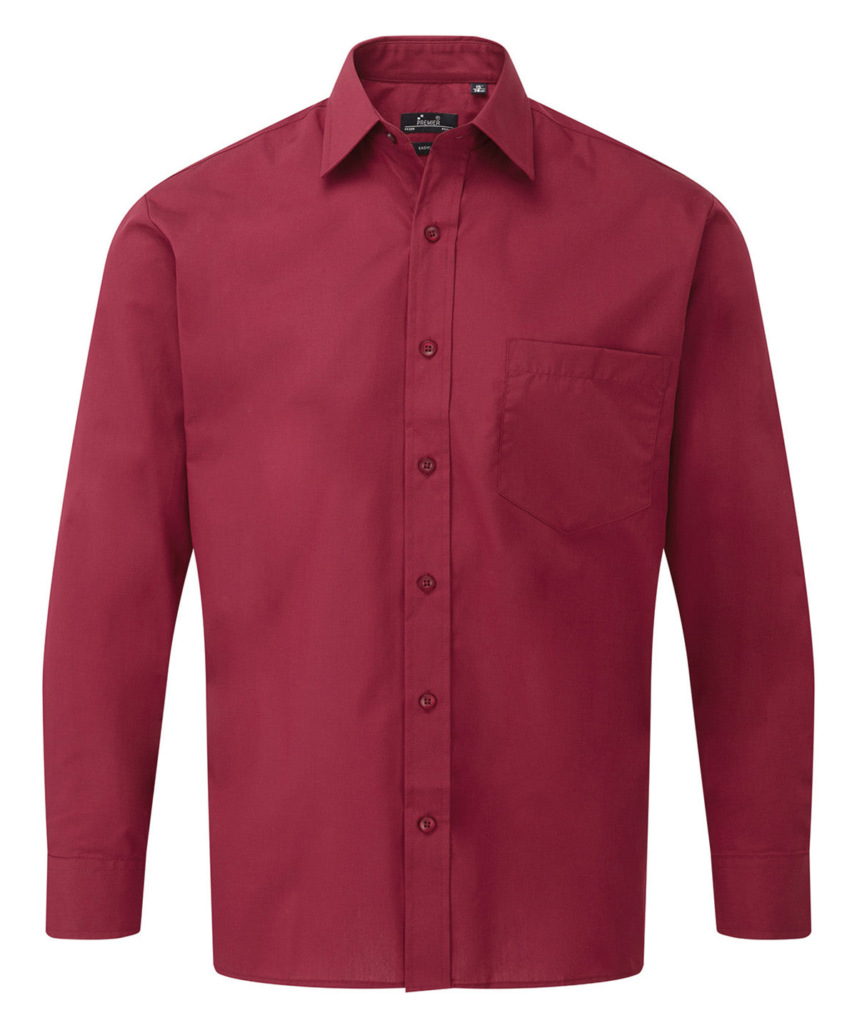 Long sleeve poplin shirt - Burgundy*