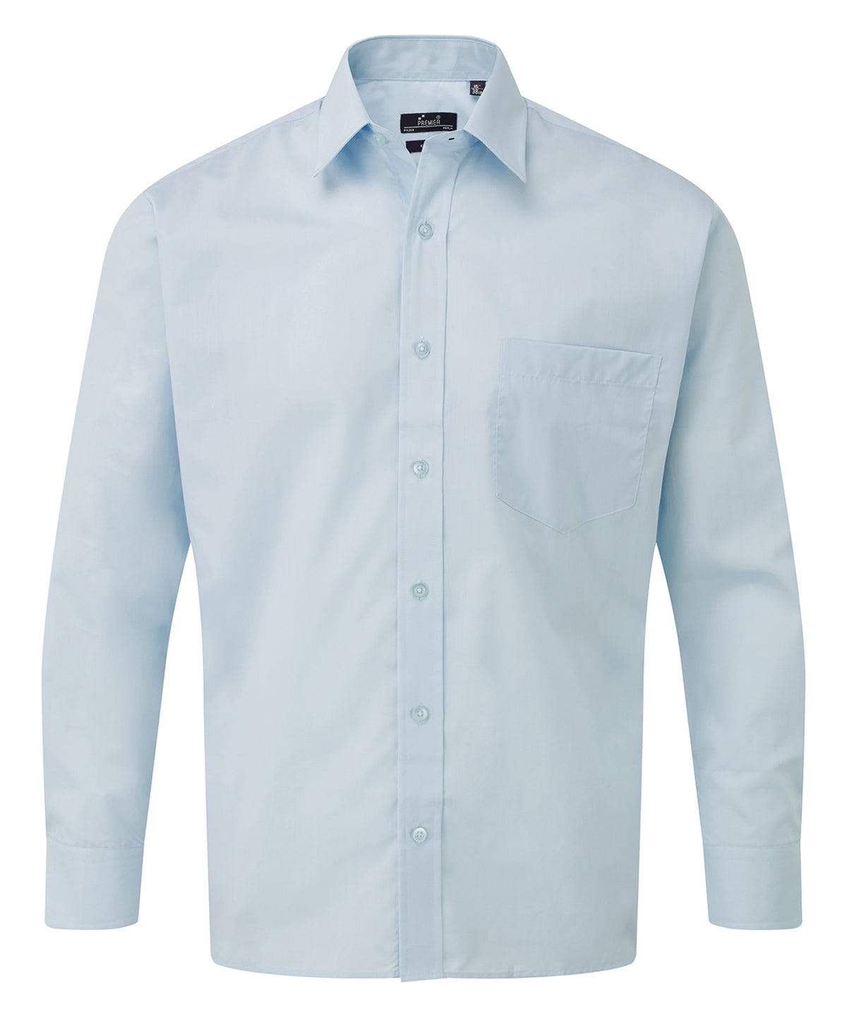 Long sleeve poplin shirt - Light Blue*