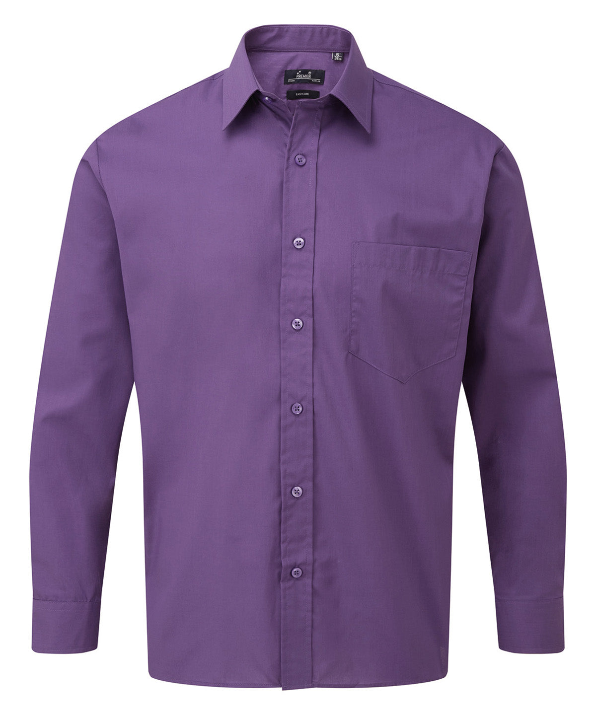 Long sleeve poplin shirt - Purple*