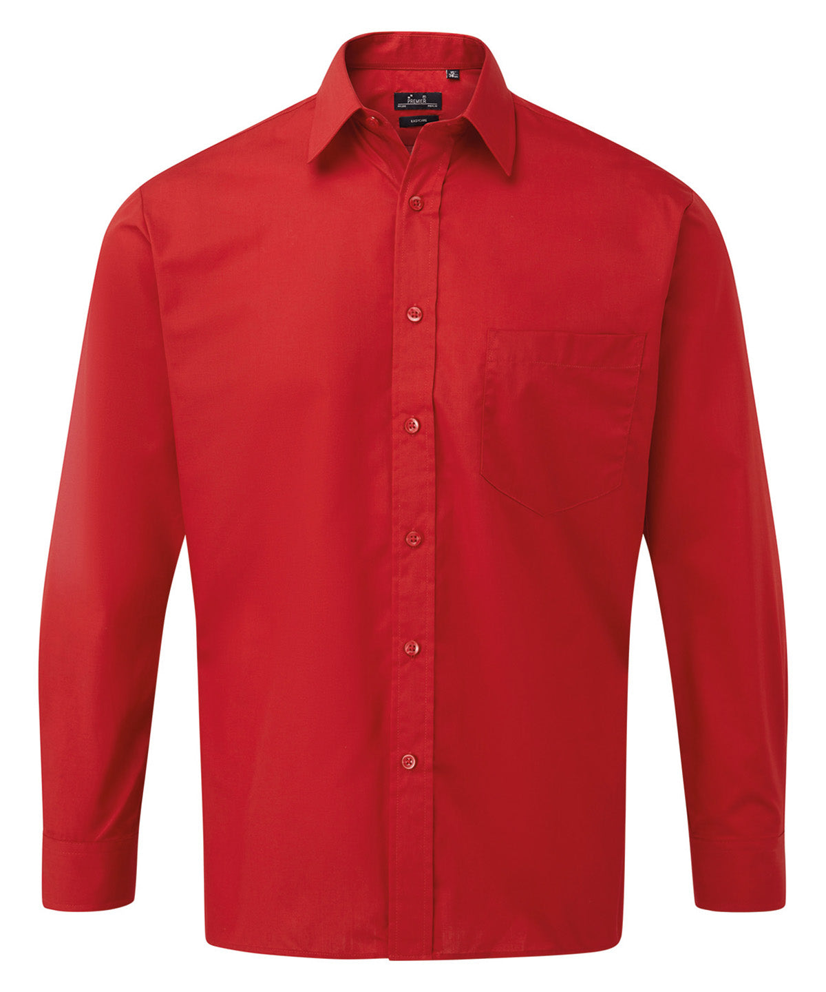 Long sleeve poplin shirt - Red*