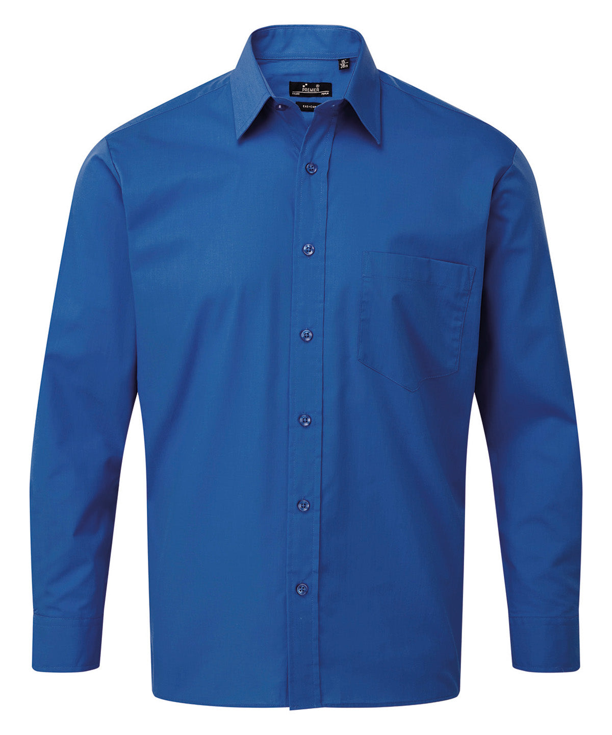 Long sleeve poplin shirt - Royal*