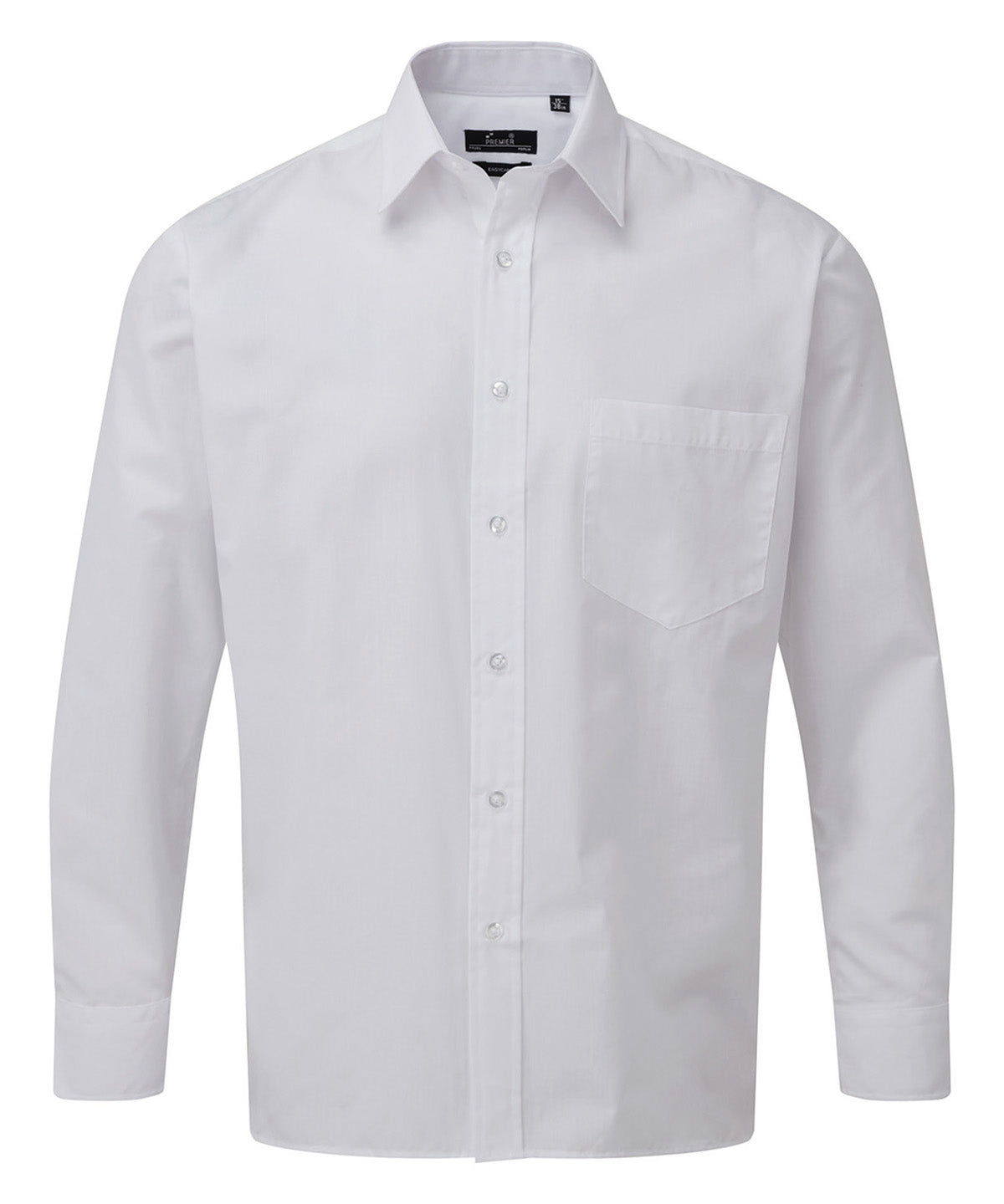 Long sleeve poplin shirt - White*