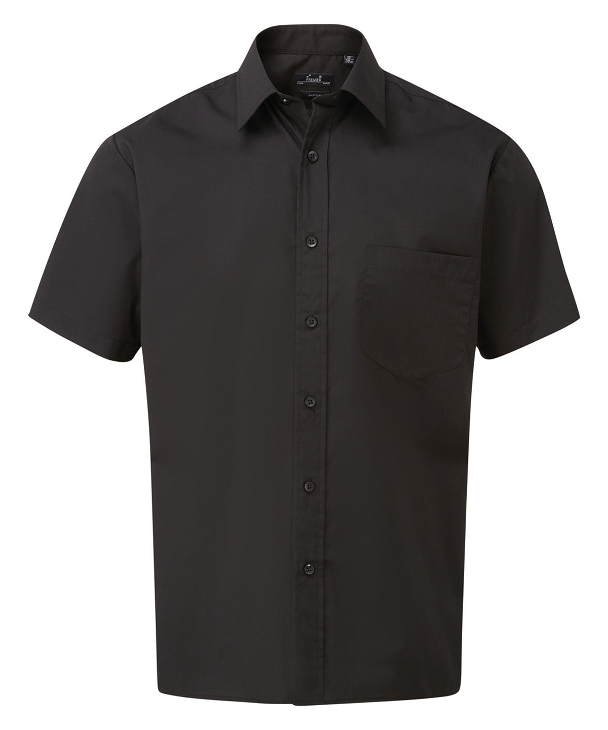 Short sleeve poplin shirt - Black*