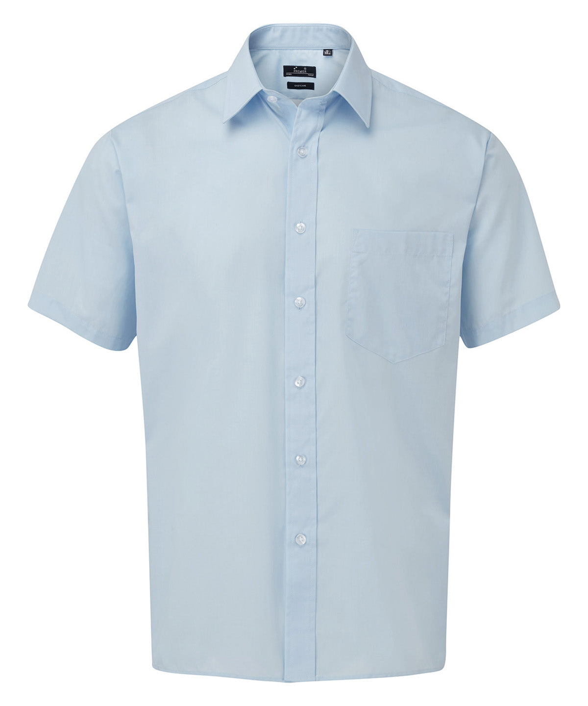 Short sleeve poplin shirt - Light Blue*