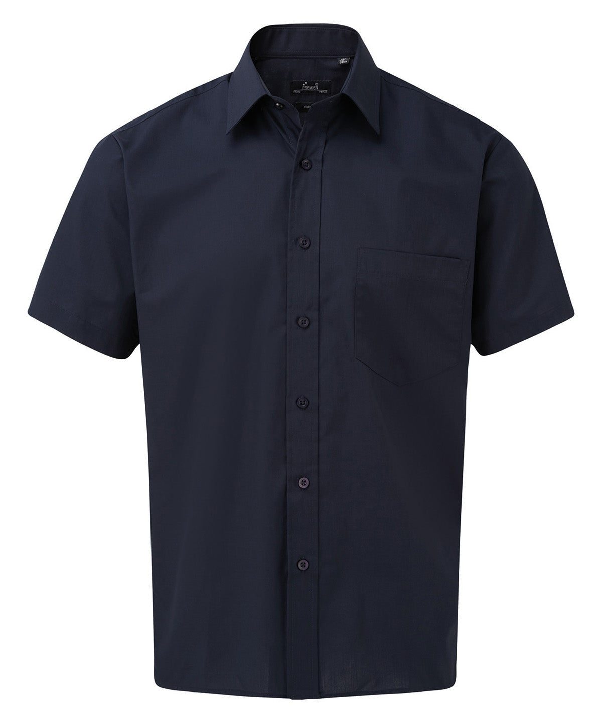 Short sleeve poplin shirt - Navy*