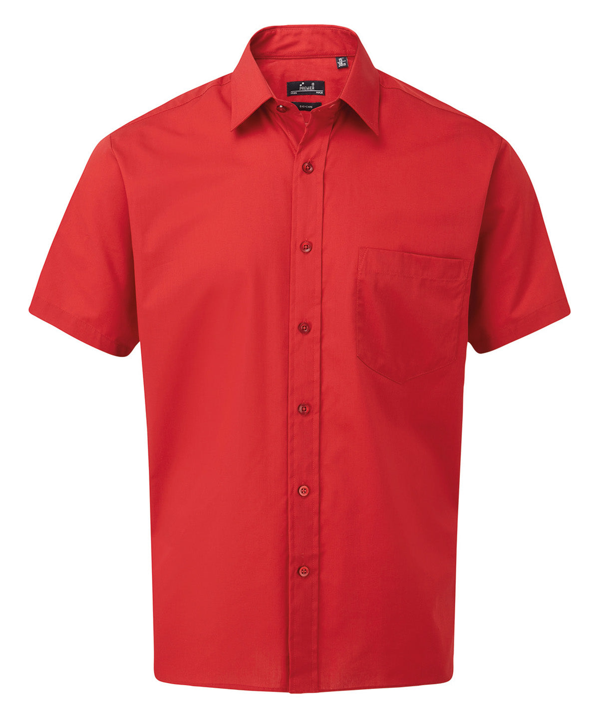 Short sleeve poplin shirt - Red*