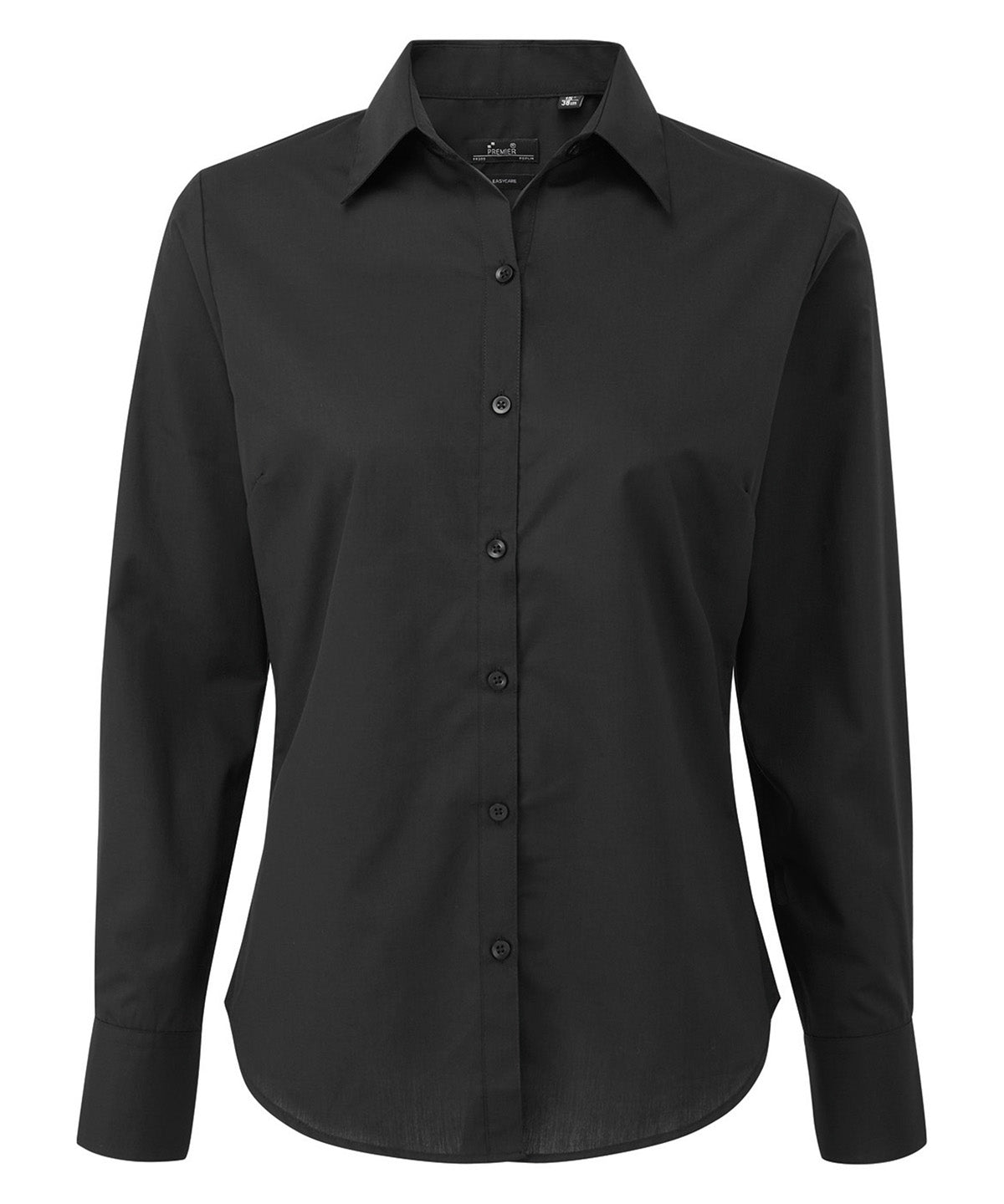 Women's poplin long sleeve blouse - Black*
