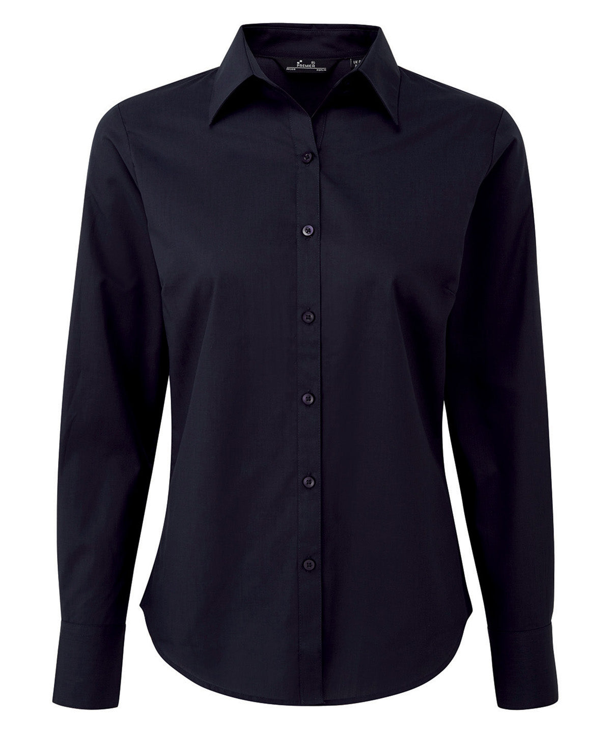 Women's poplin long sleeve blouse - Navy*