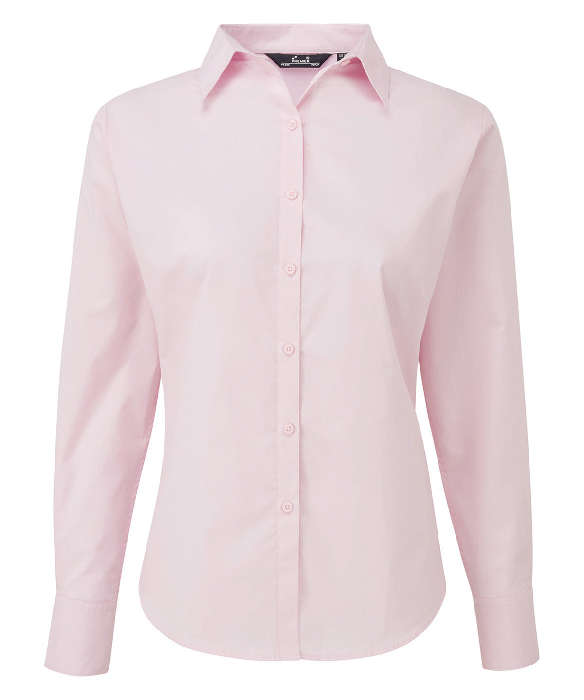 Women's poplin long sleeve blouse - Pink