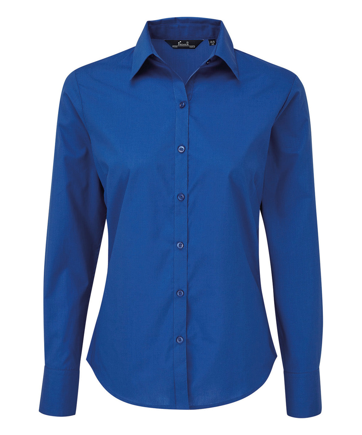 Women's poplin long sleeve blouse - Royal*