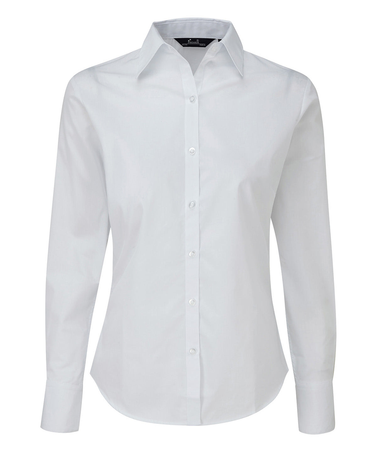 Women's poplin long sleeve blouse - White*
