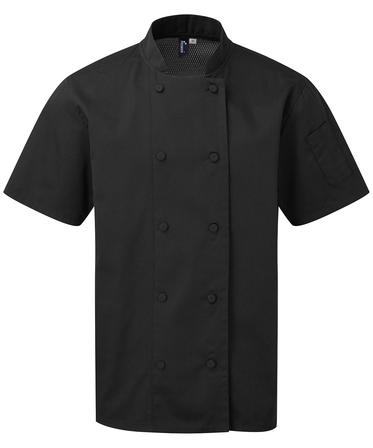 Chefs Coolchecker® short sleeve jacket - Black
