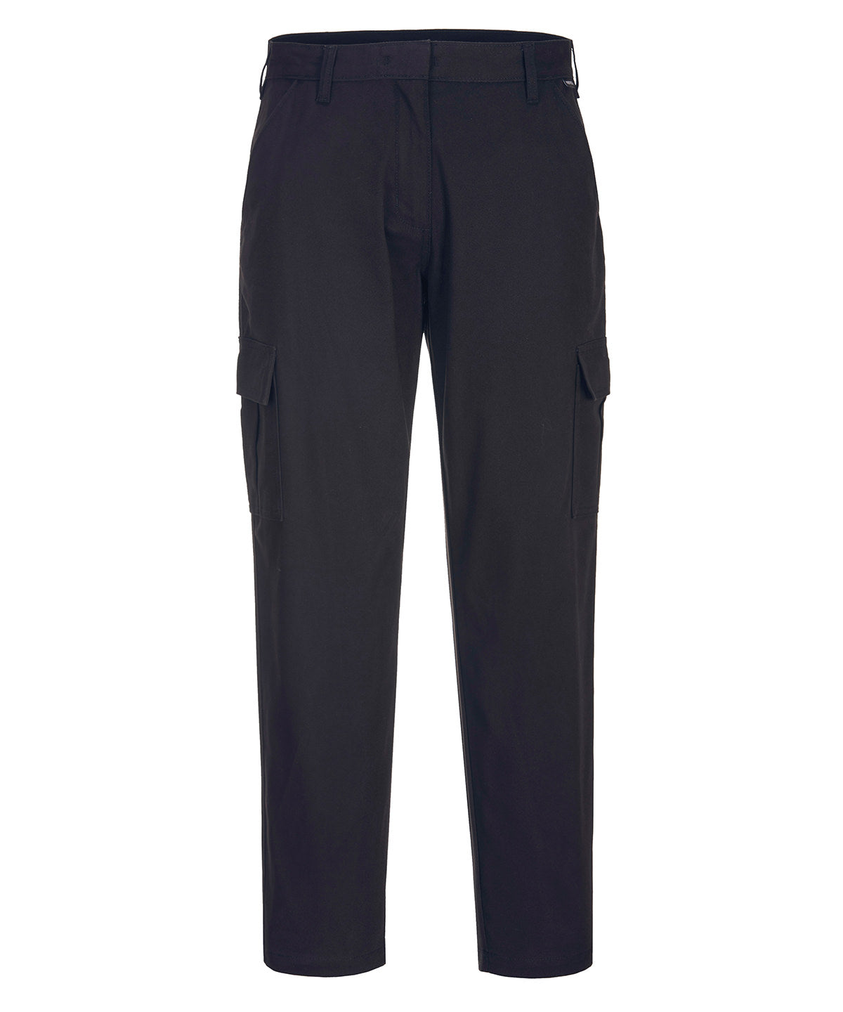 Women's stretch cargo trousers (S233) slim fit - Black