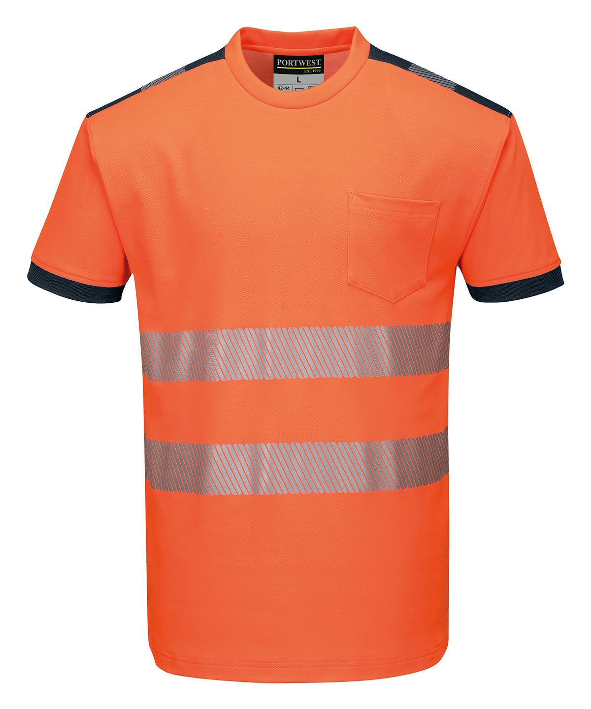 PW3 Hi-vis t-shirt (T181) - Orange/Black