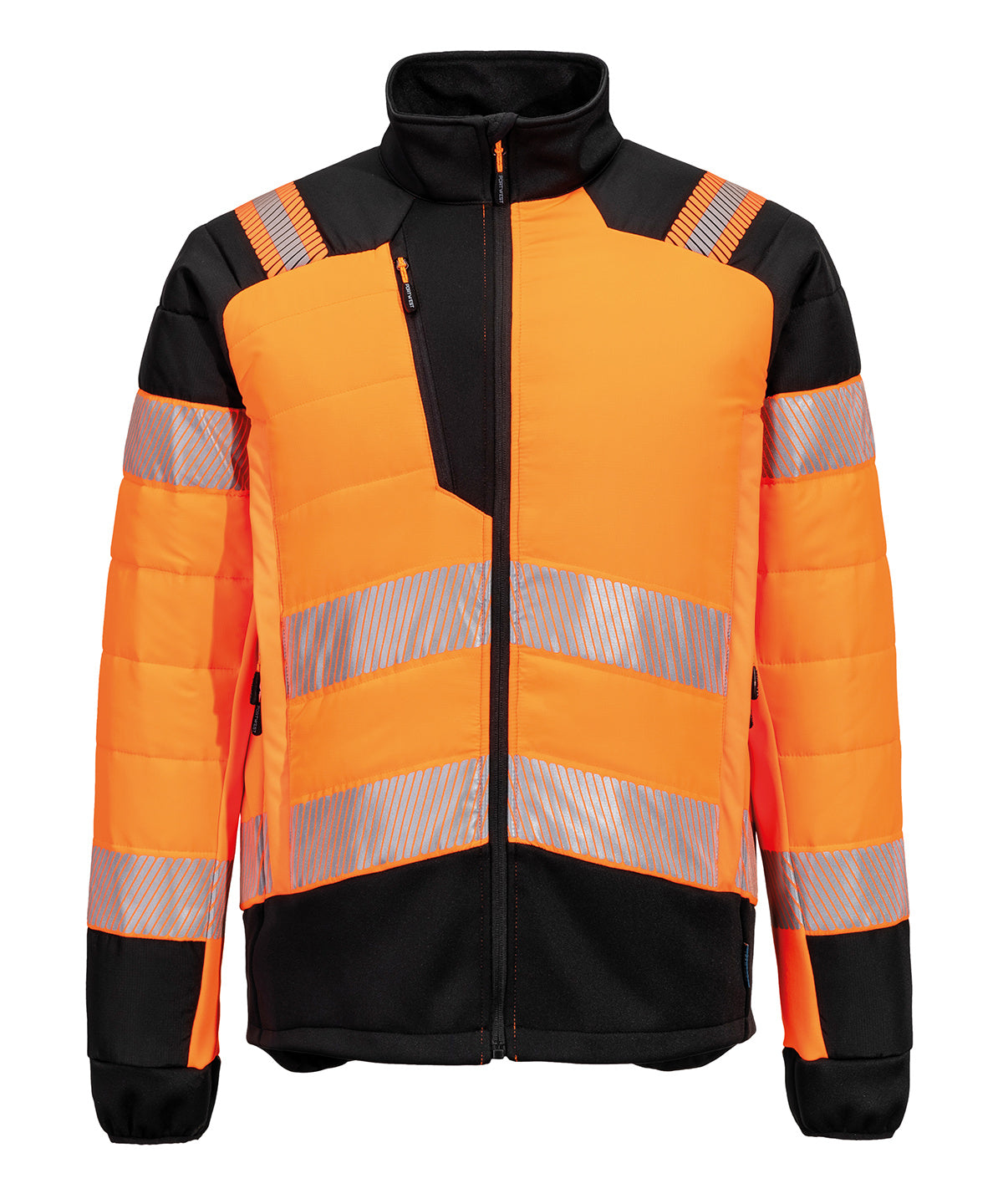PW3 Hi-vis hybrid baffle jacket (T170) - Orange/Black