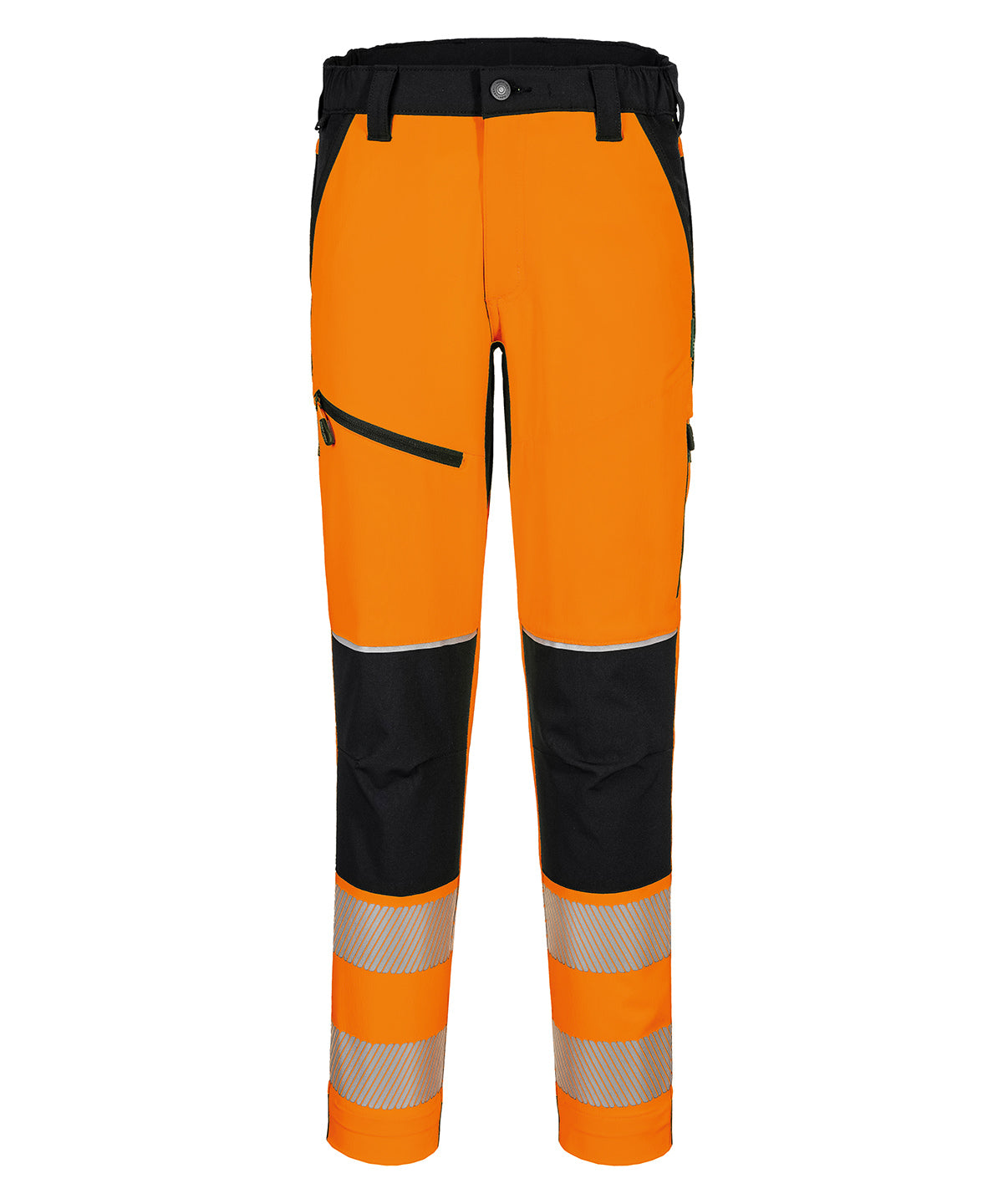 PW3 Hi-vis stretch trousers (T140) - Orange/Black