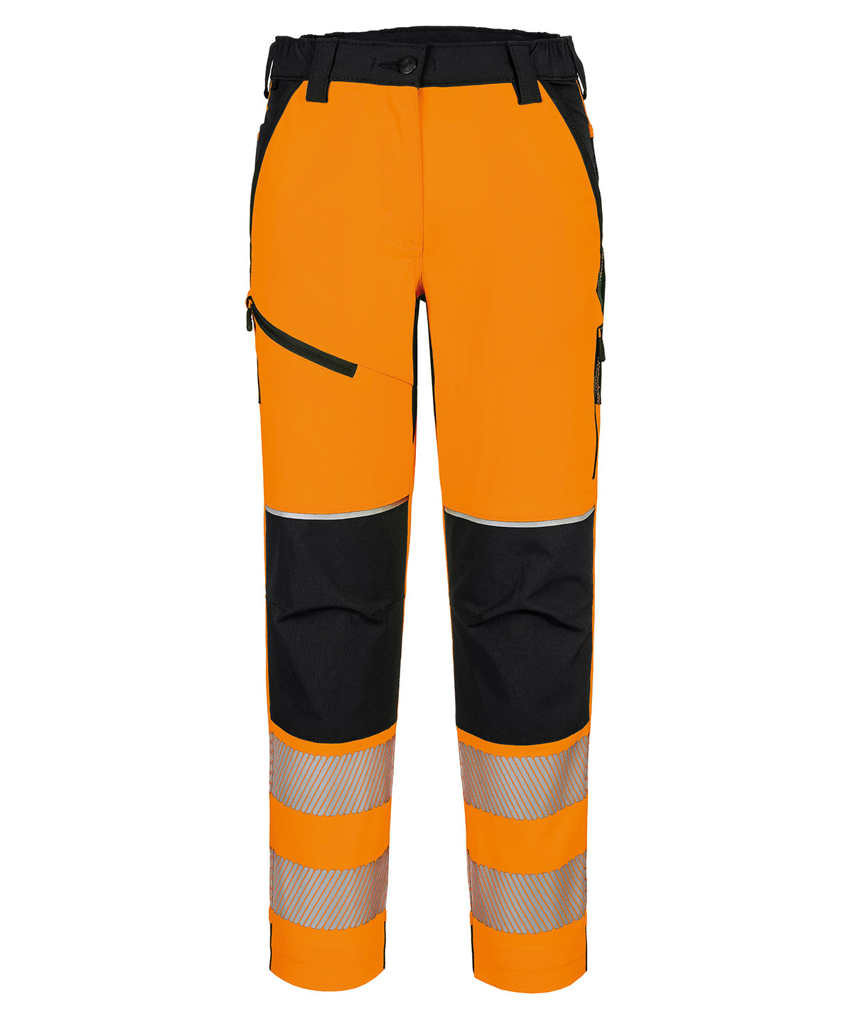 Women’s PW3 Hi-vis stretch trousers (T141) - Orange/Black
