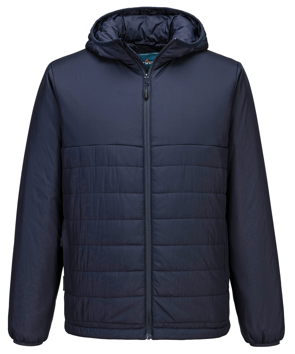 Professional hooded insulated baffle jacket (S608) - Navy