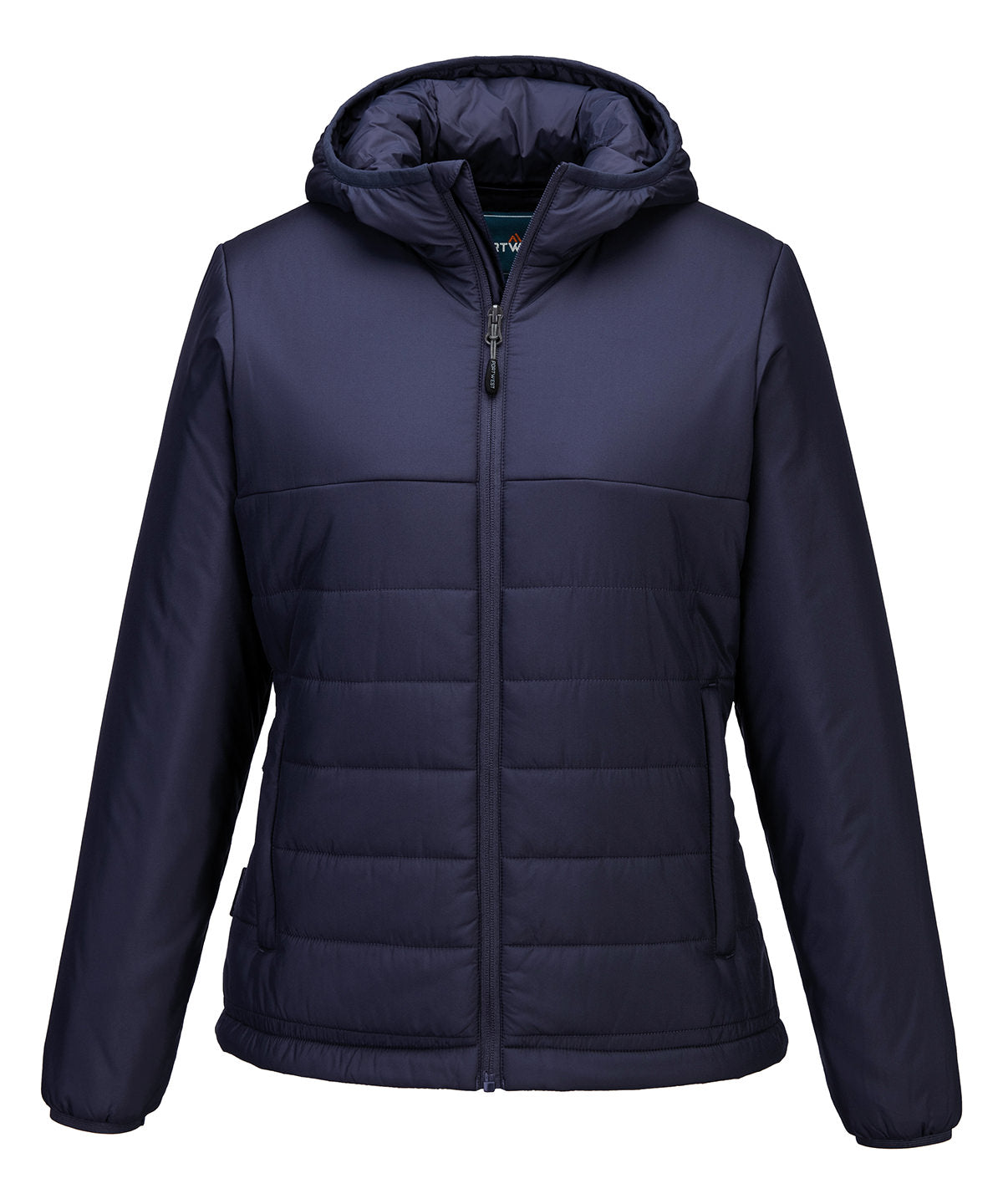 Women’s professional hooded insulated baffle jacket (S613) - Navy