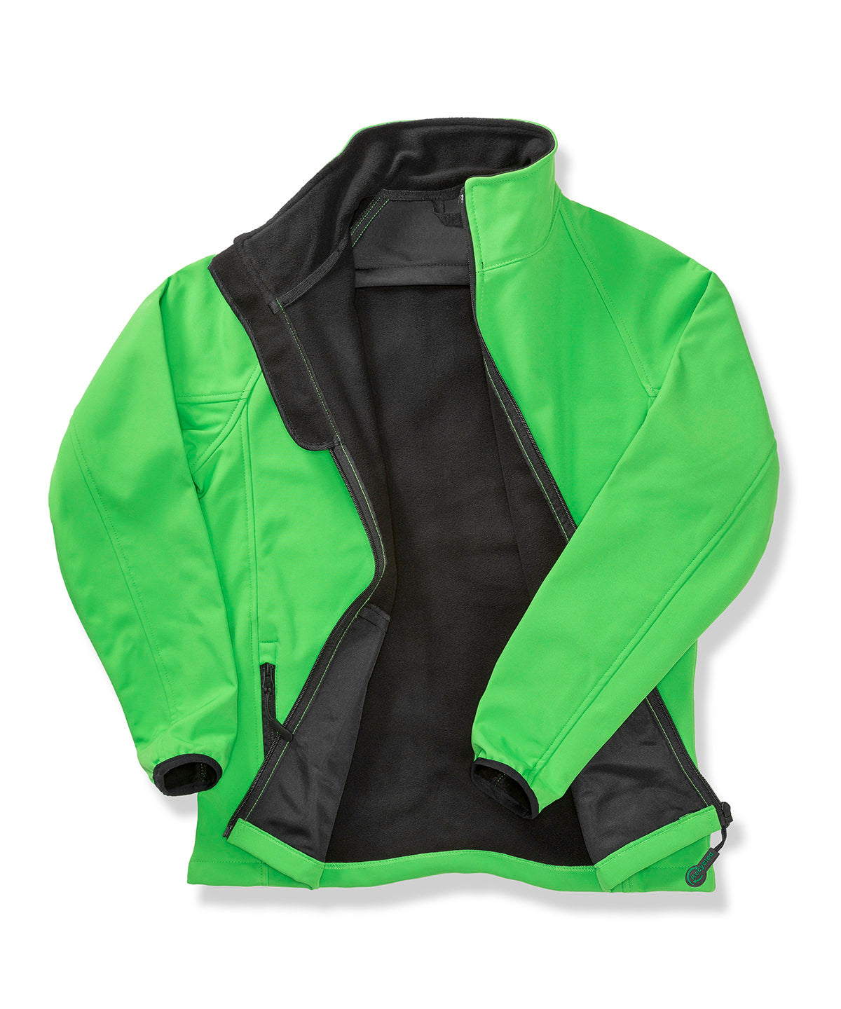 Women's Core printable softshell jacket - Vivid Green/Black