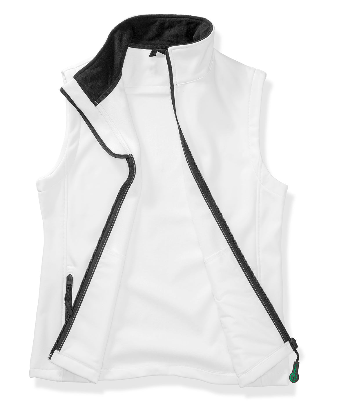 Women's printable softshell bodywarmer - White/Black