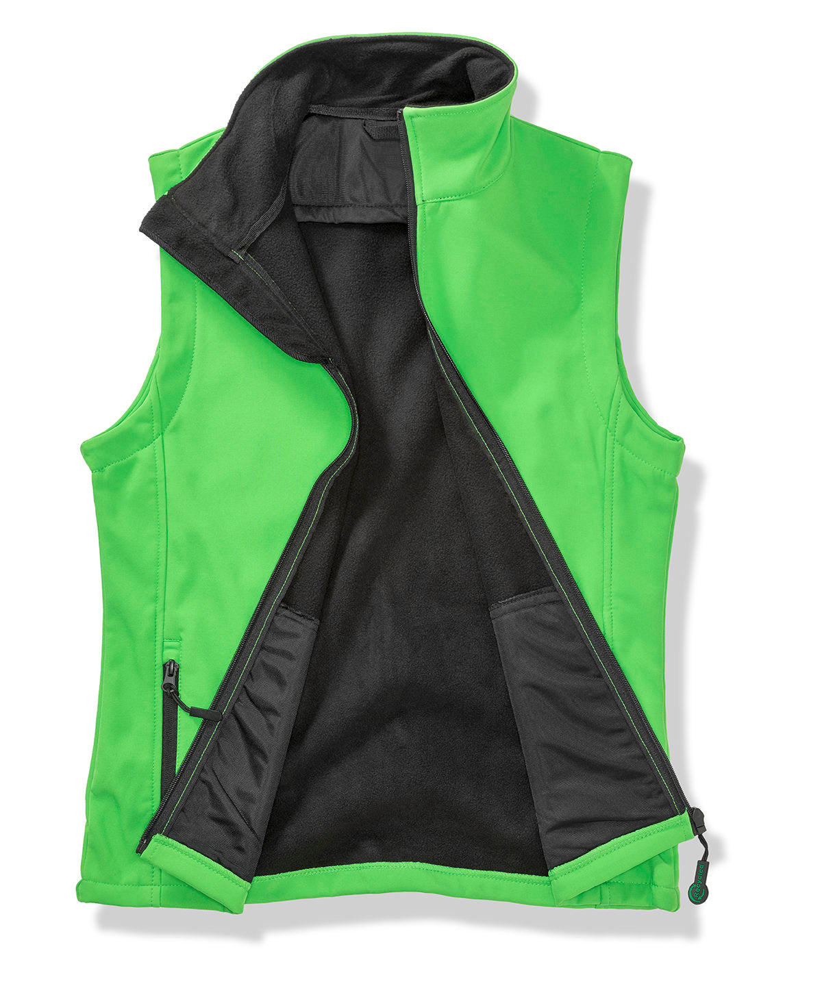 Printable softshell bodywarmer - Vivid Green/Black