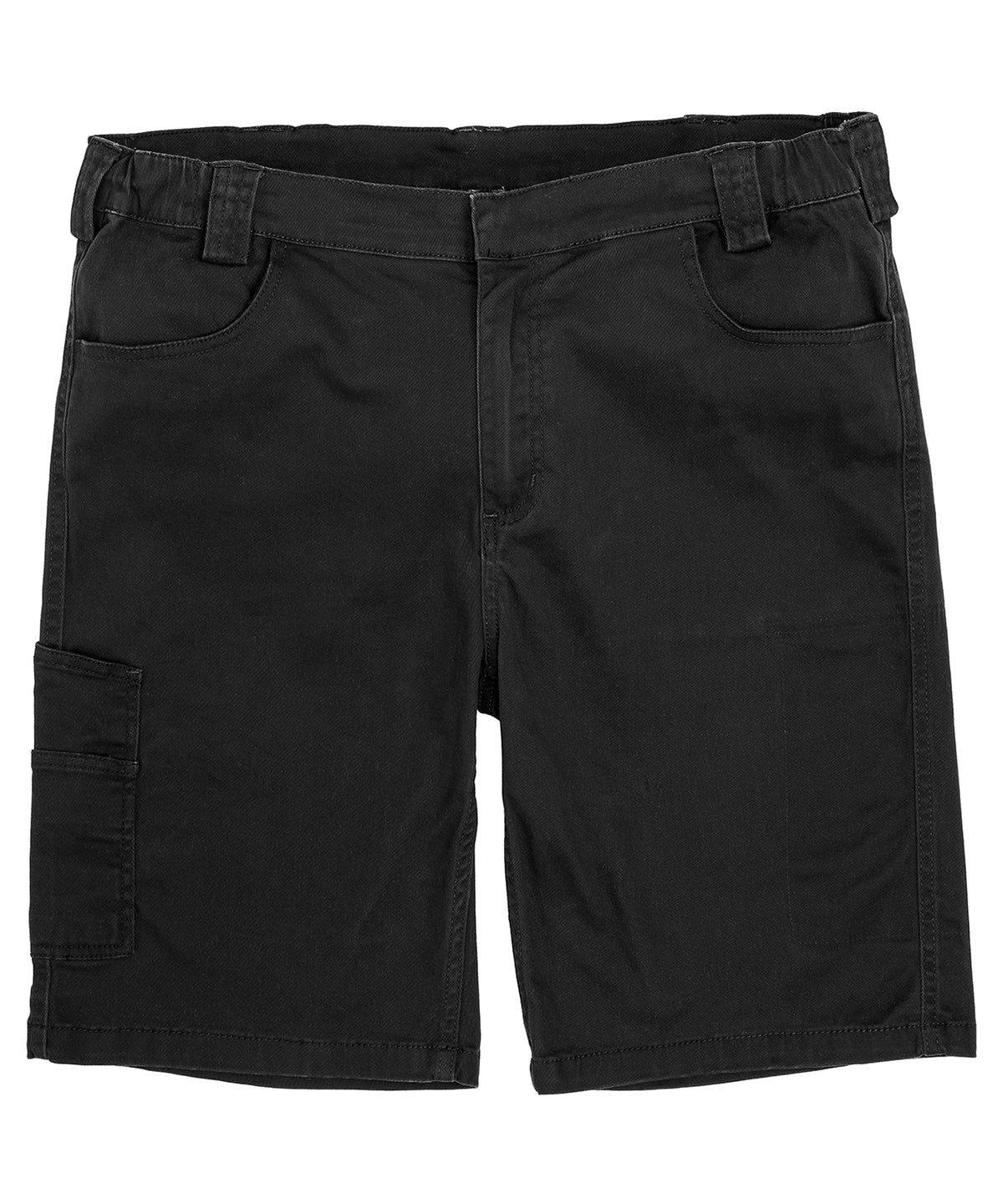 Super-stretch slim chino shorts - Black
