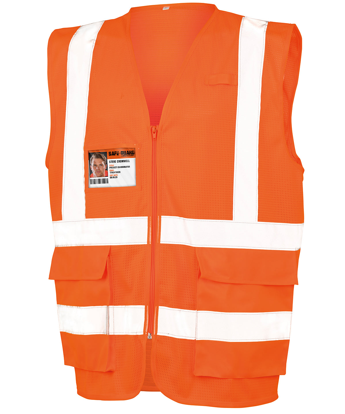Executive cool mesh safety vest - Fluorescent Orange