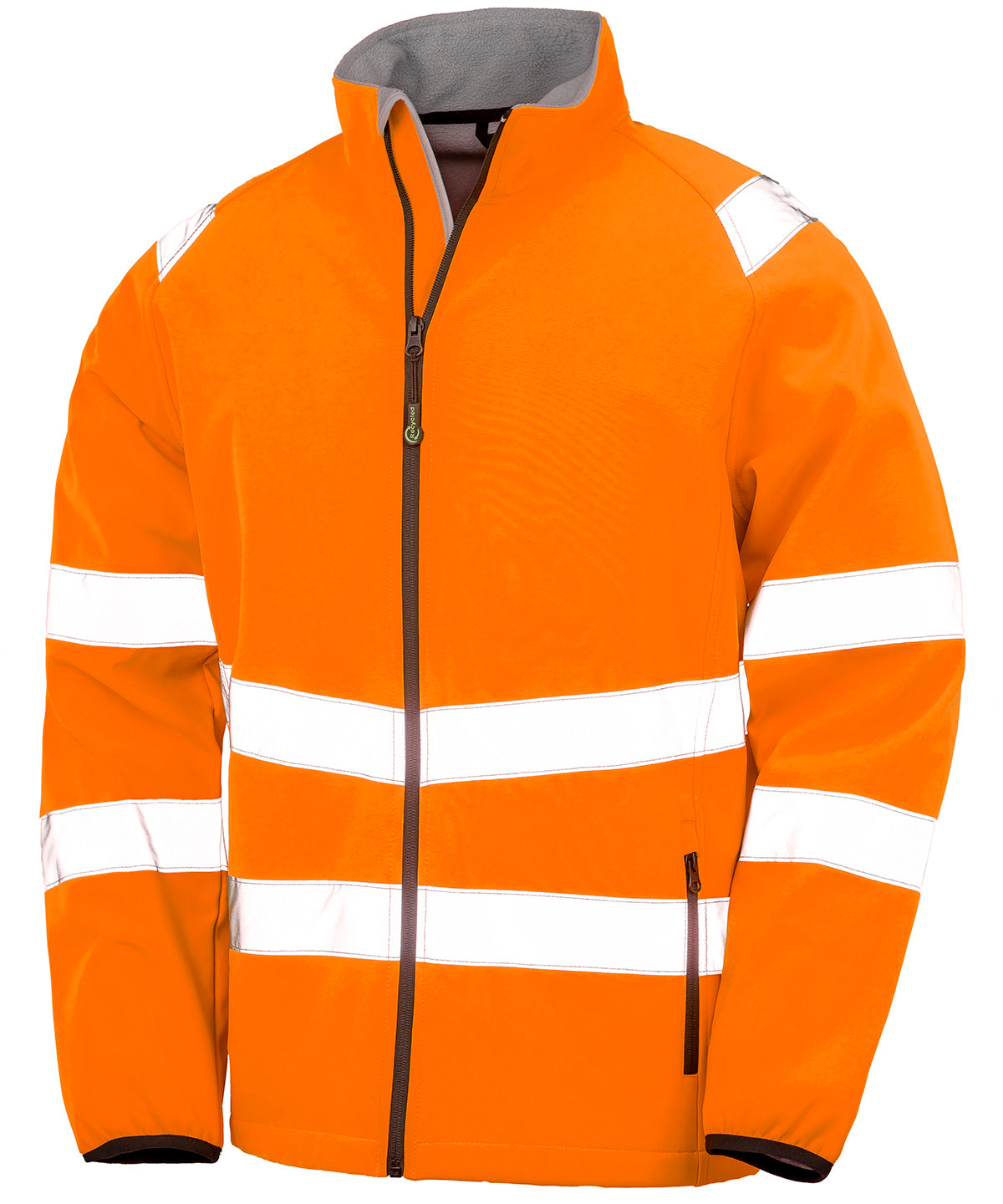 Recycled 2-layer printable safety softshell - Fluorescent Orange