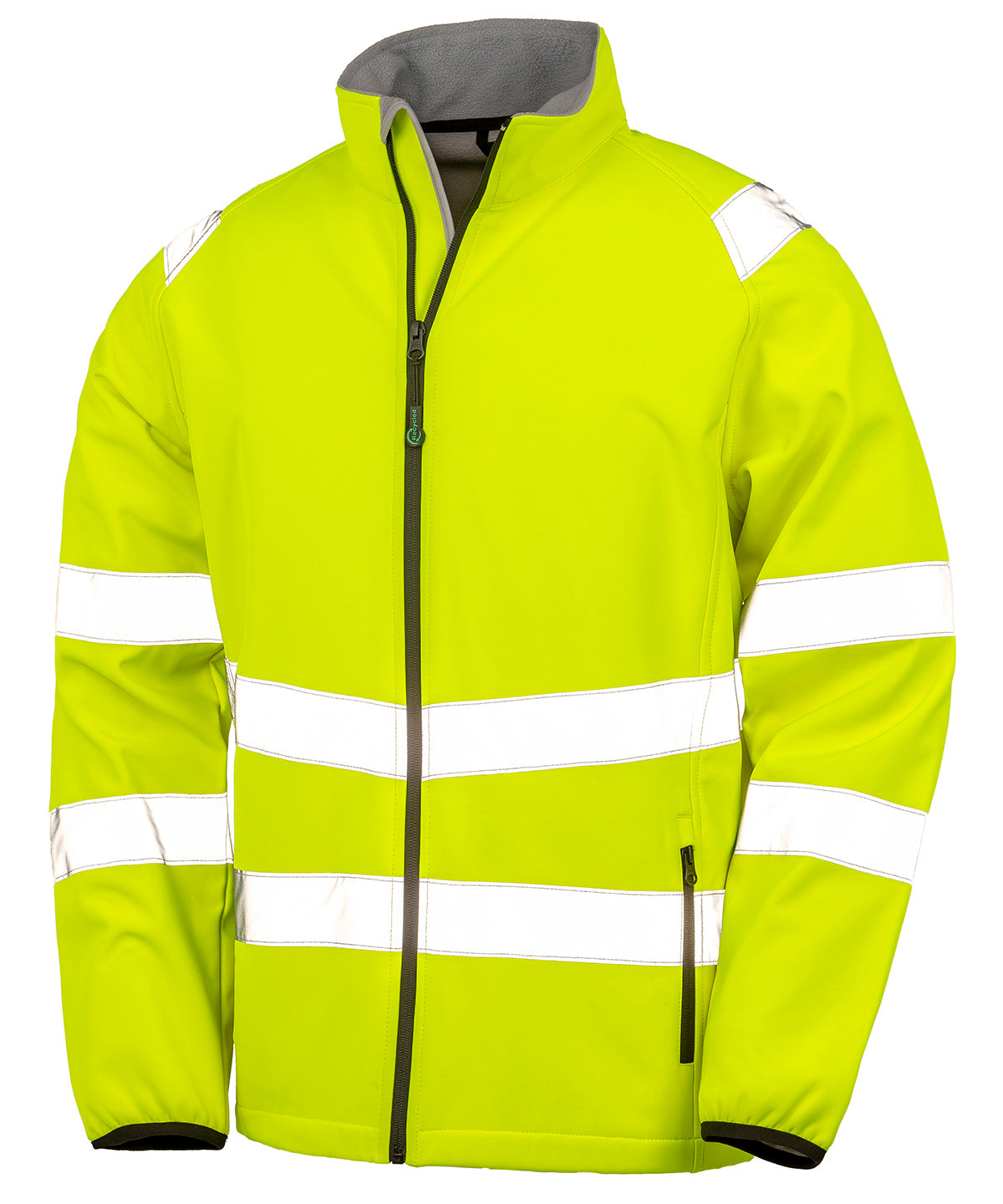 Recycled 2-layer printable safety softshell - Fluorescent Yellow