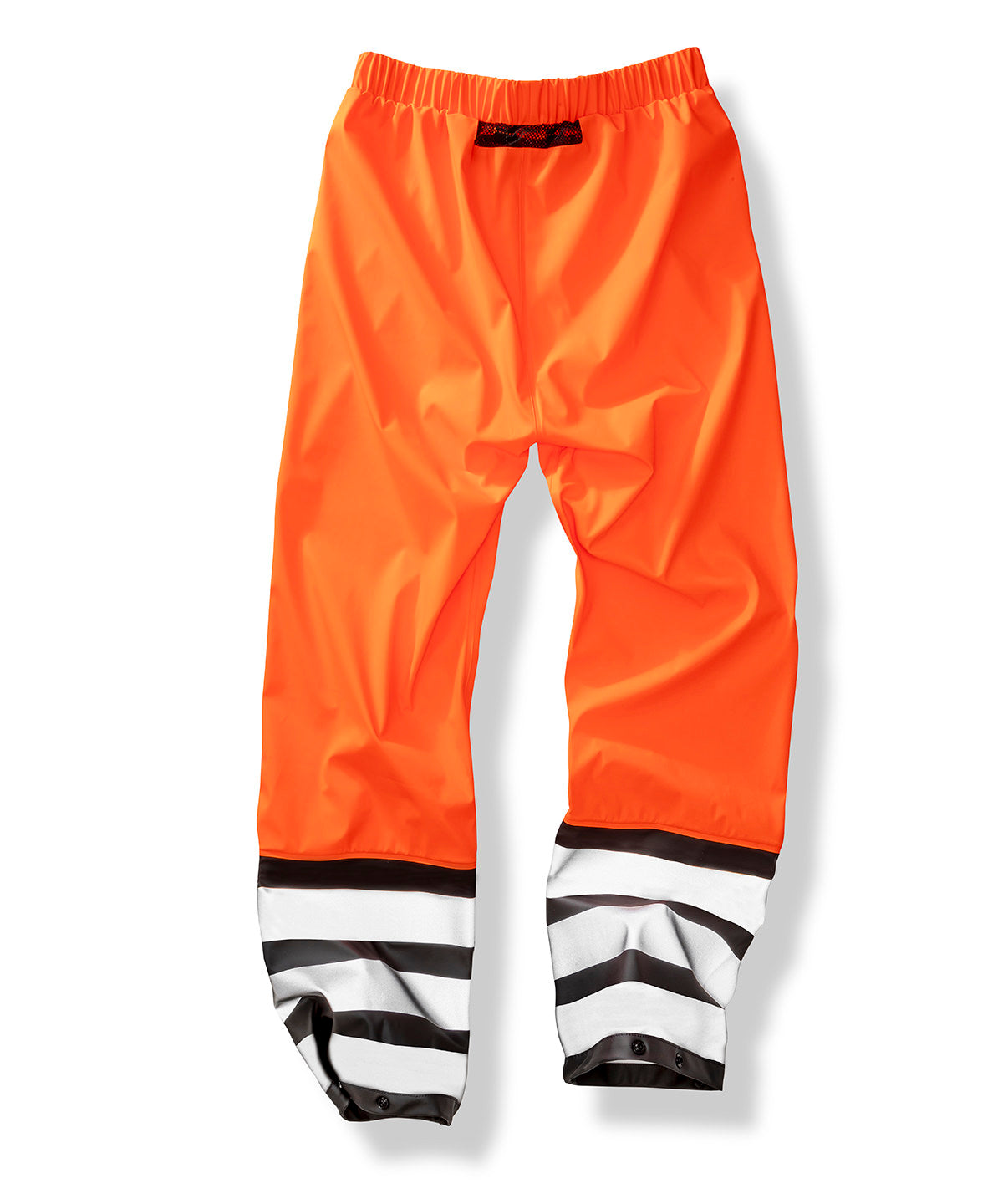 Heavy-duty prism PU safe and dry trousers with recycled backing - Fluorescent Orange/Black