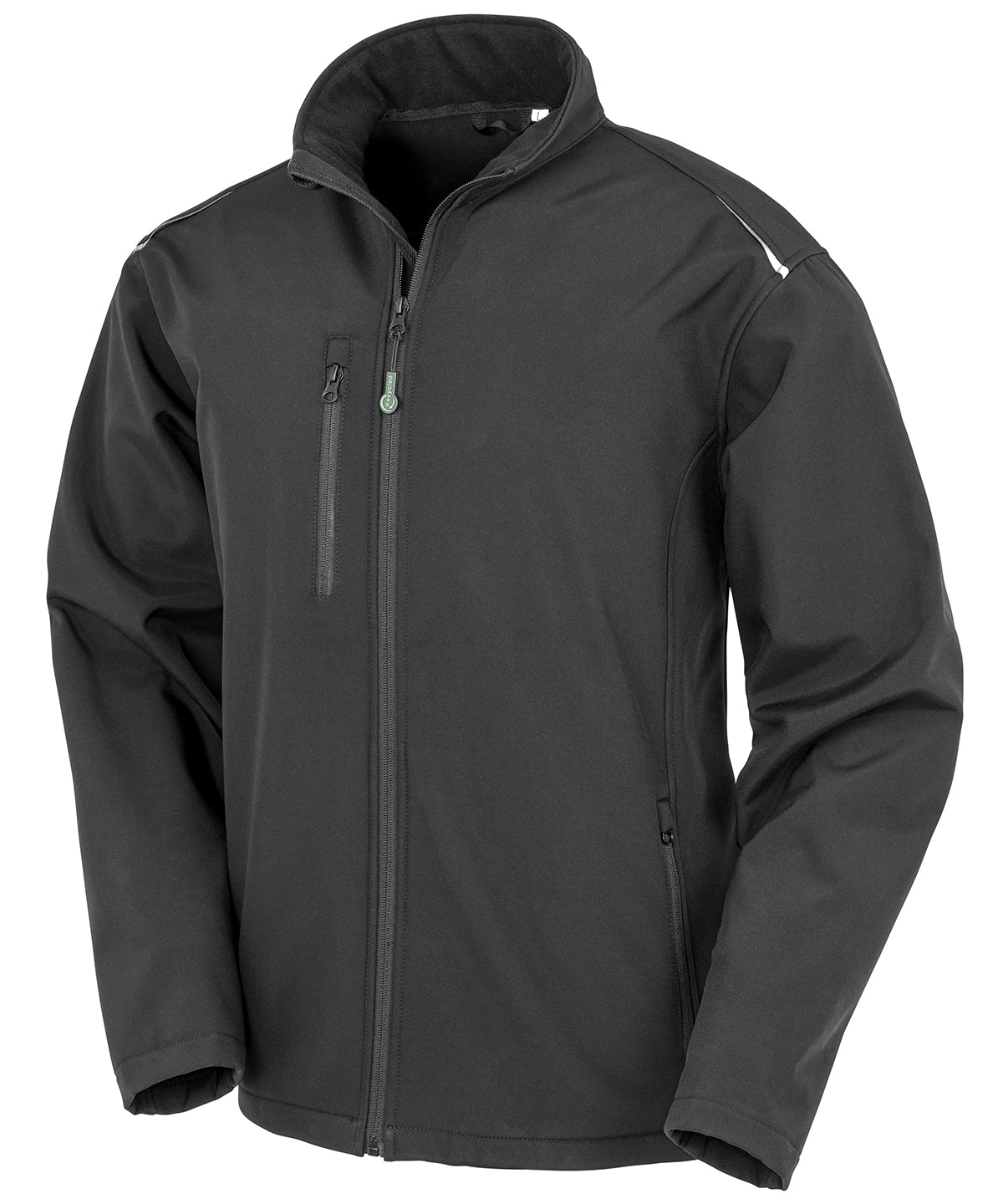 Recycled 3-layer printable softshell jacket - Black