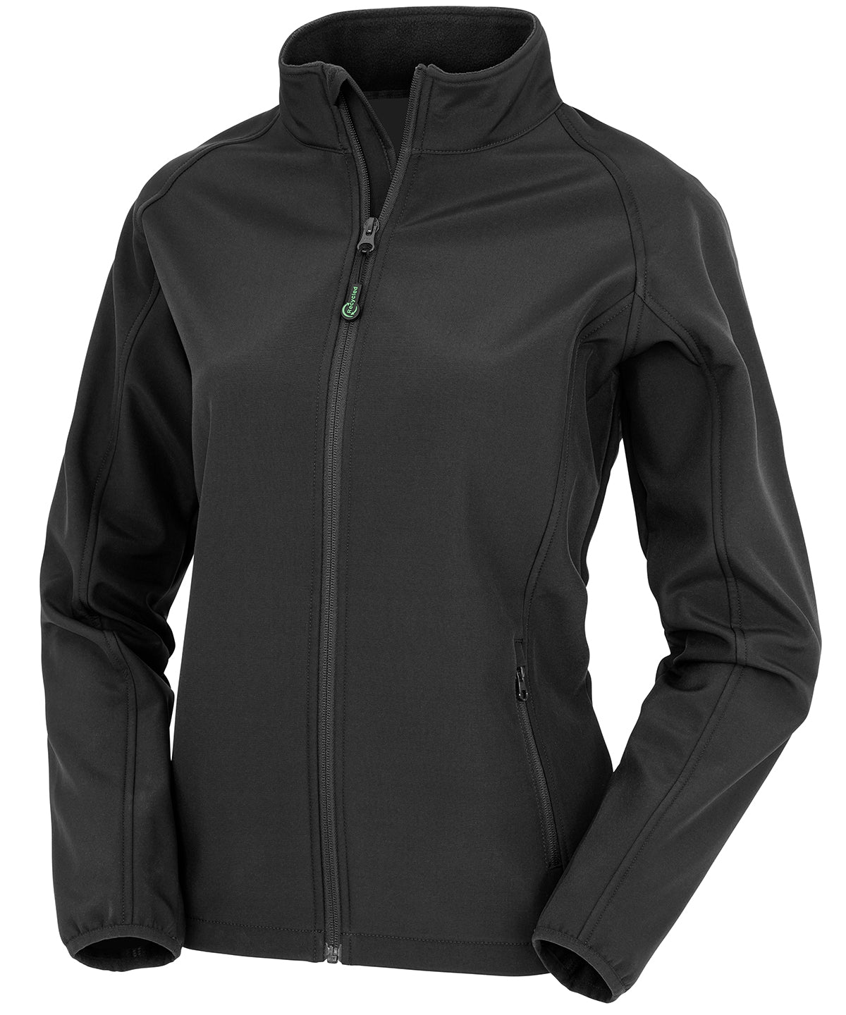Women's recycled 2-layer printable softshell jacket  - Black